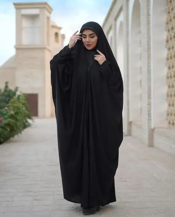 Elegant Black Zipper Abaya for Women – Modest Islamic Dress, Front Zip Open Abaya, Everyday Wear, Ramadan Outfit Chador for Muslims gift - image 3
