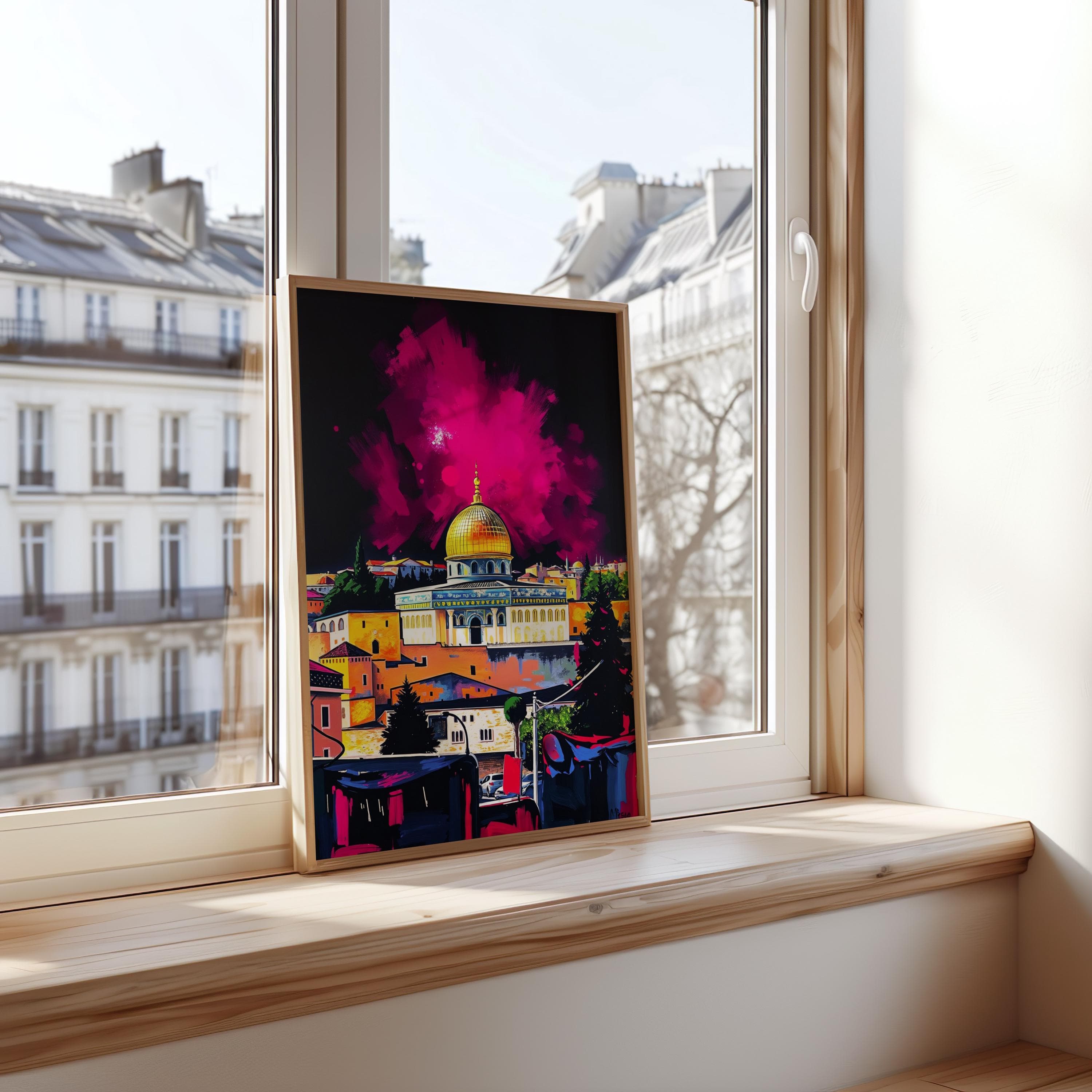 Dome of the Rock Art Print: Jerusalem Abstract Painting (Digital Download) - image 4