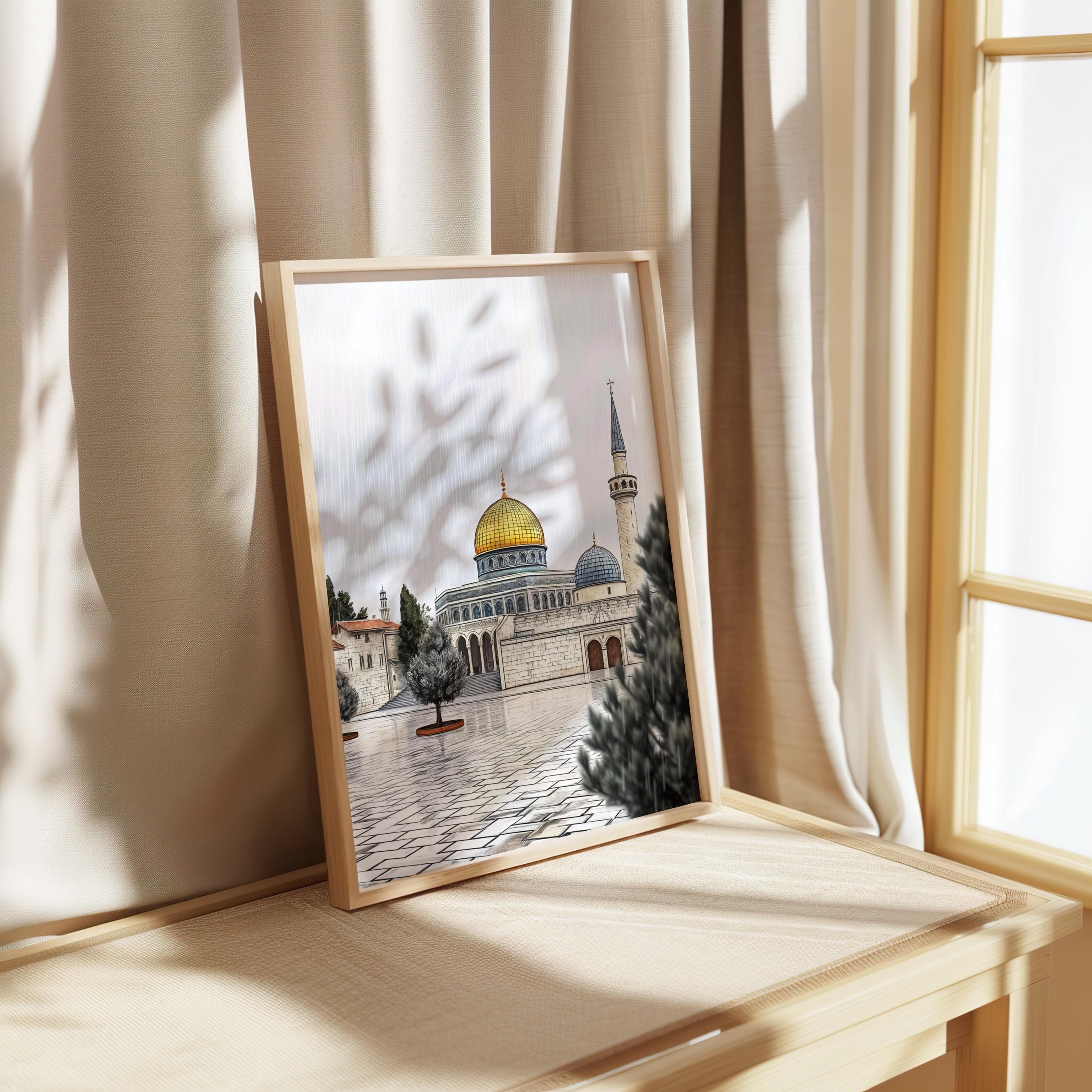 Al Aqsa Mosque Print: Golden Dome Islamic Art (Digital Download) - image 5