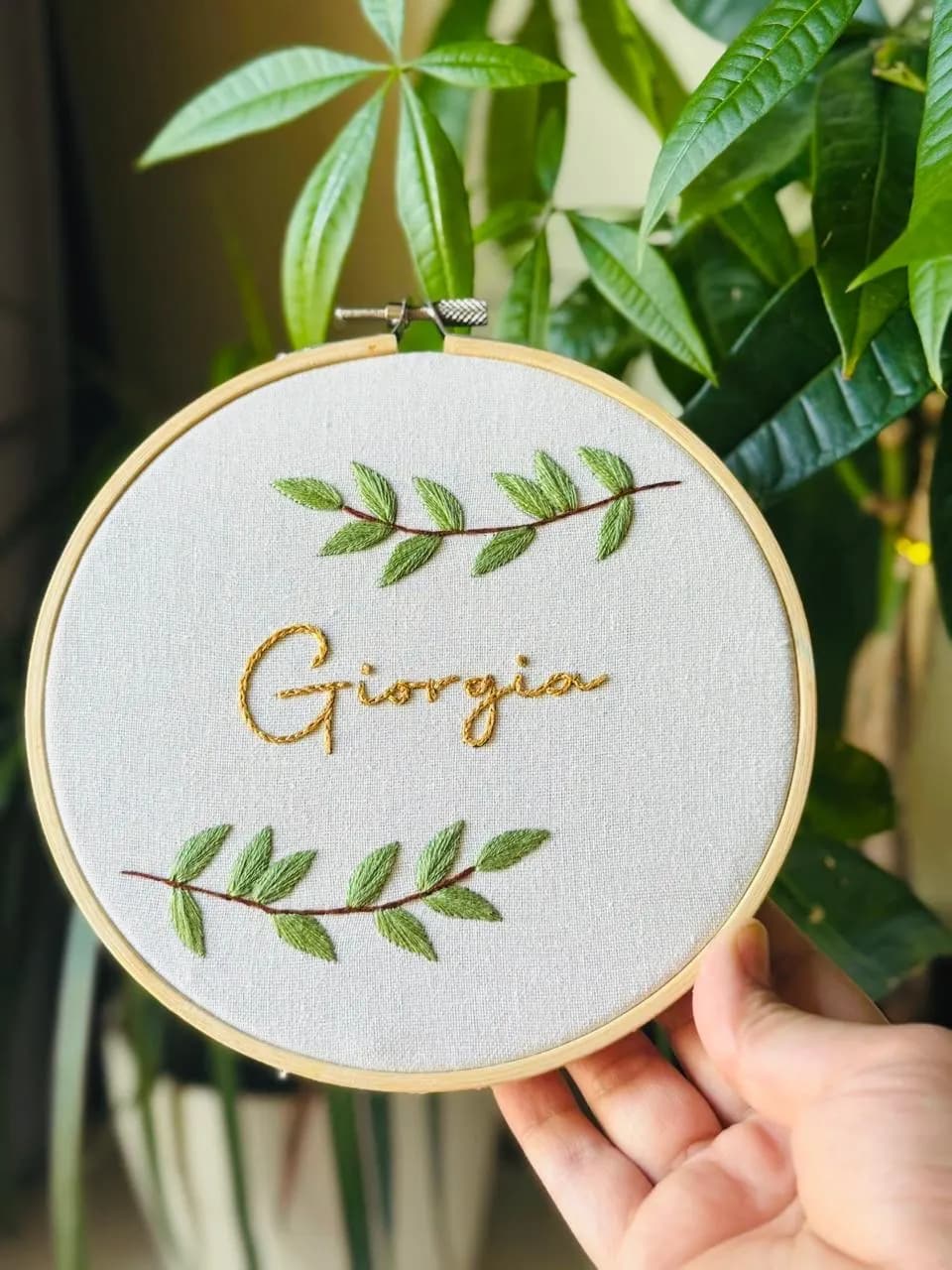 Custom Baby Name Embroidery Hoop-Nursery Wall Art Decor-Baby Announcement Embroidery Sign-Personalized Newborn Gift- Custom Baby Shower Gift - image 2