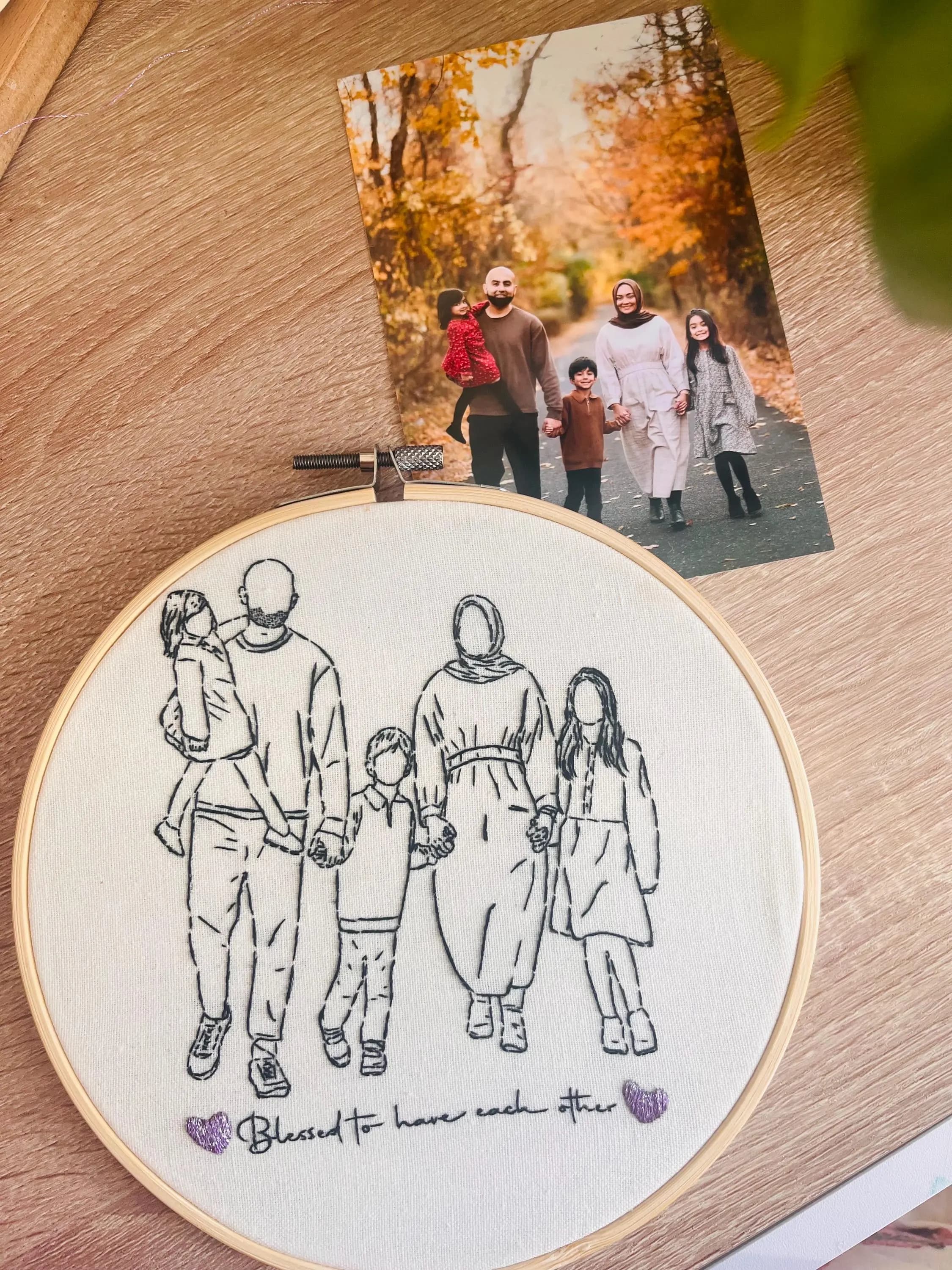 Custom Couple Embroidery Portrait From Photo| Valentine's Day Gift For Her| Personalized Anniversary Wedding Keepsake Gift| Ladentine's Day - image 4