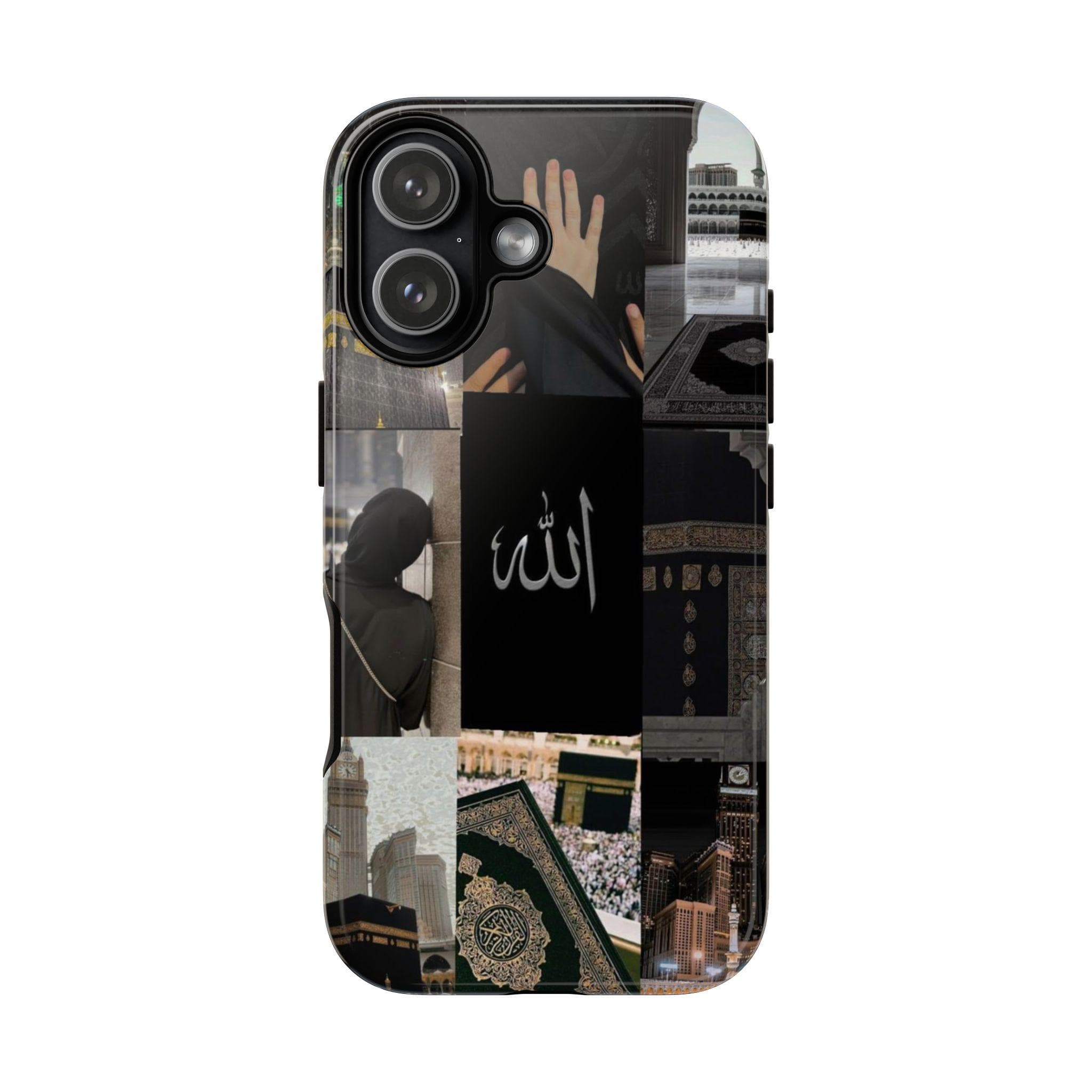 Mecca Allah Collage Phone Case | Dark Islamic Aesthetic Tough Case for iPhone & Samsung | Hijabi Muslim Gift | Kaaba Quran Design - image 5