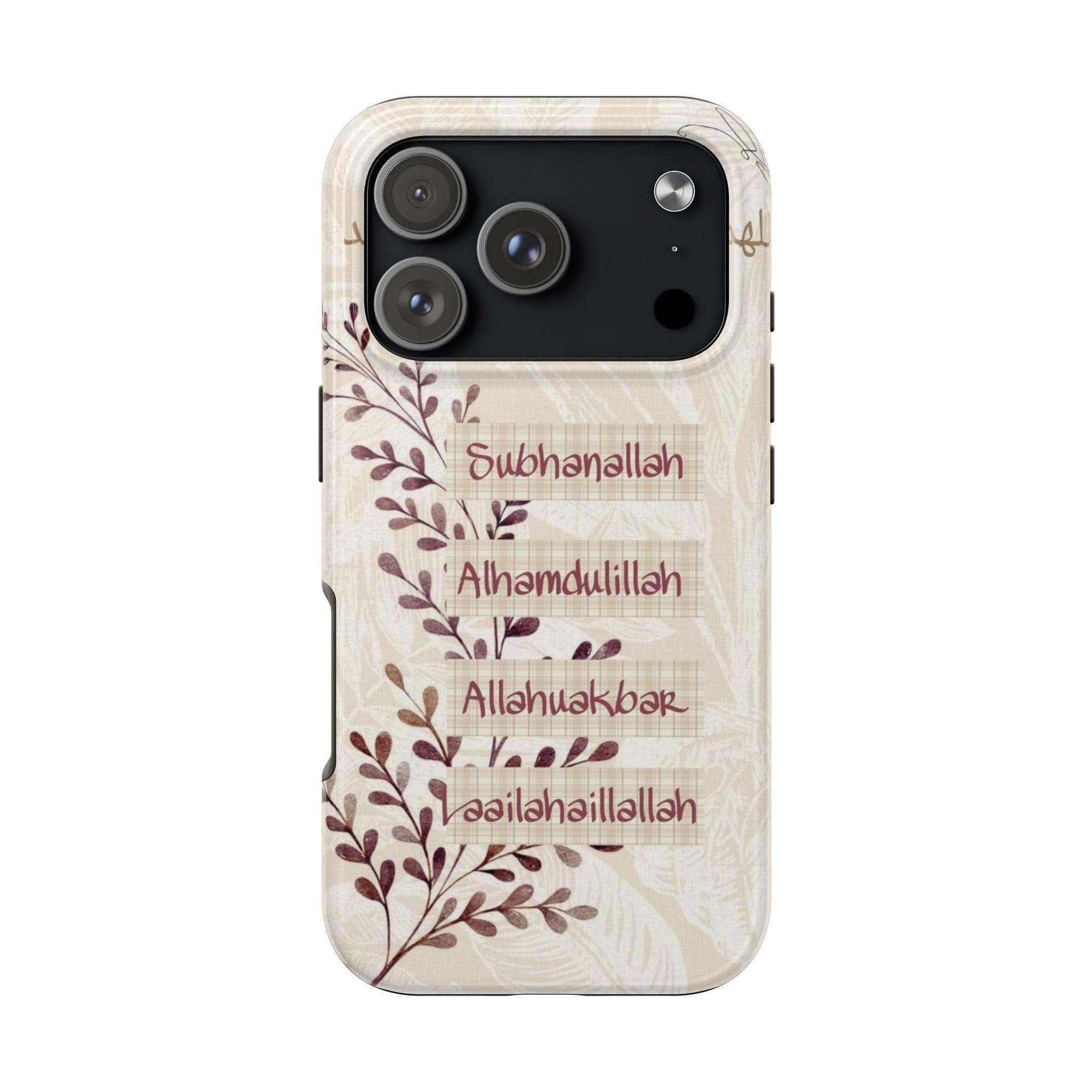 Dhikr Floral Phone Case | Subhanallah Alhamdulillah Allahuakbar | Botanical Tough Case for iPhone & Samsung | Muslim Gift - image 5