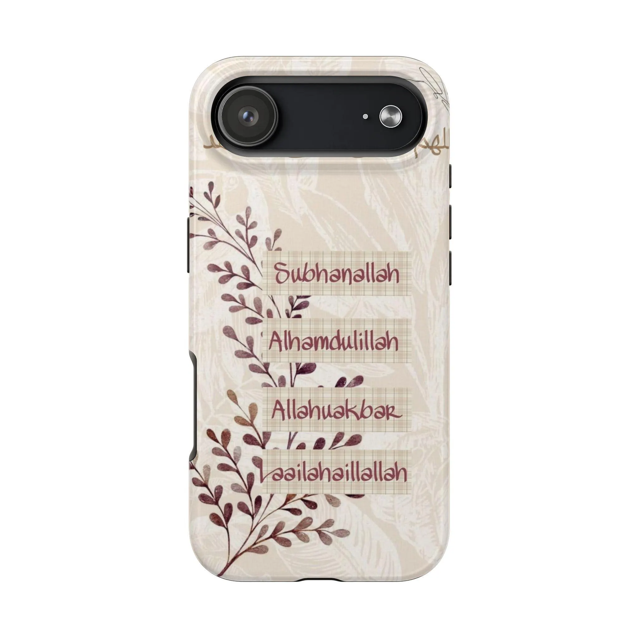 Dhikr Floral Phone Case | Subhanallah Alhamdulillah Allahuakbar | Botanical Tough Case for iPhone & Samsung | Muslim Gift - image 4