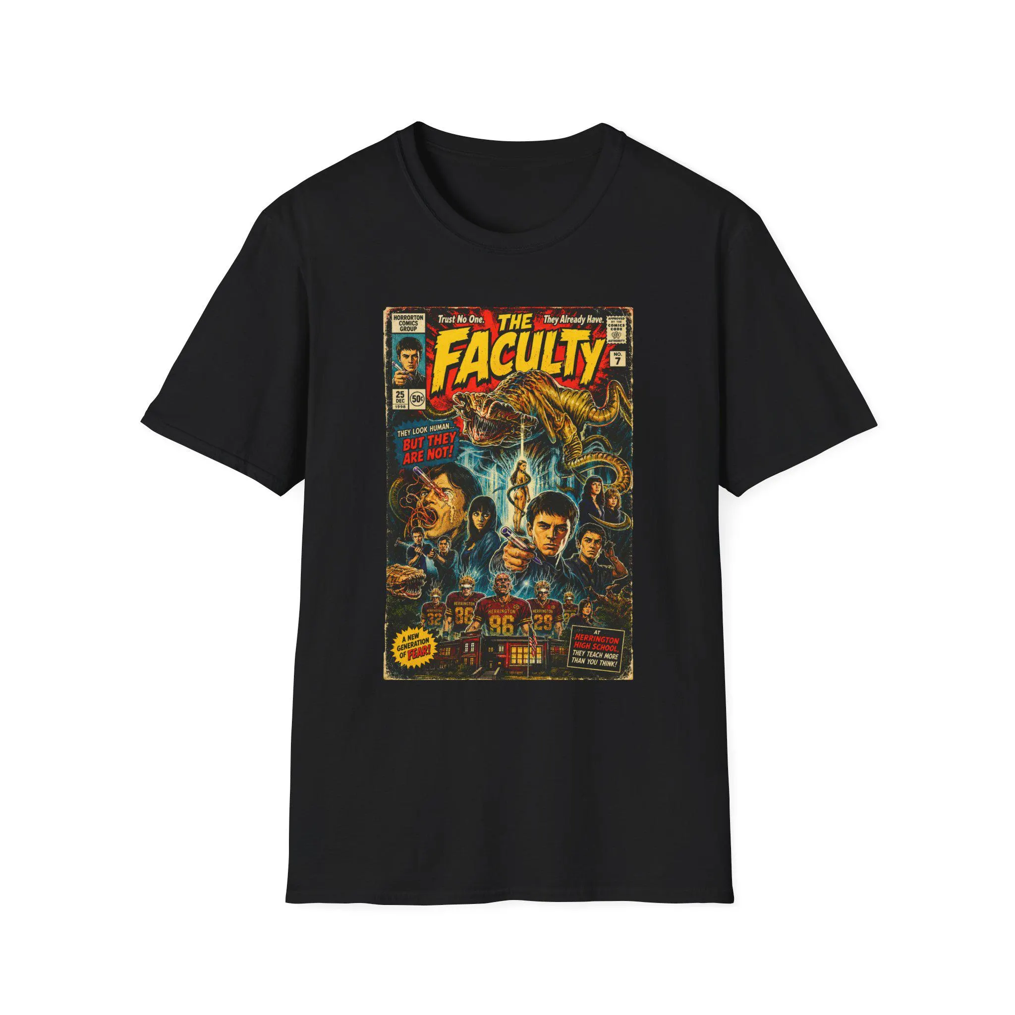 The Faculty Movie T-Shirt | 90s Sci-Fi Horror Graphic Tee (100% Cotton) - image 4