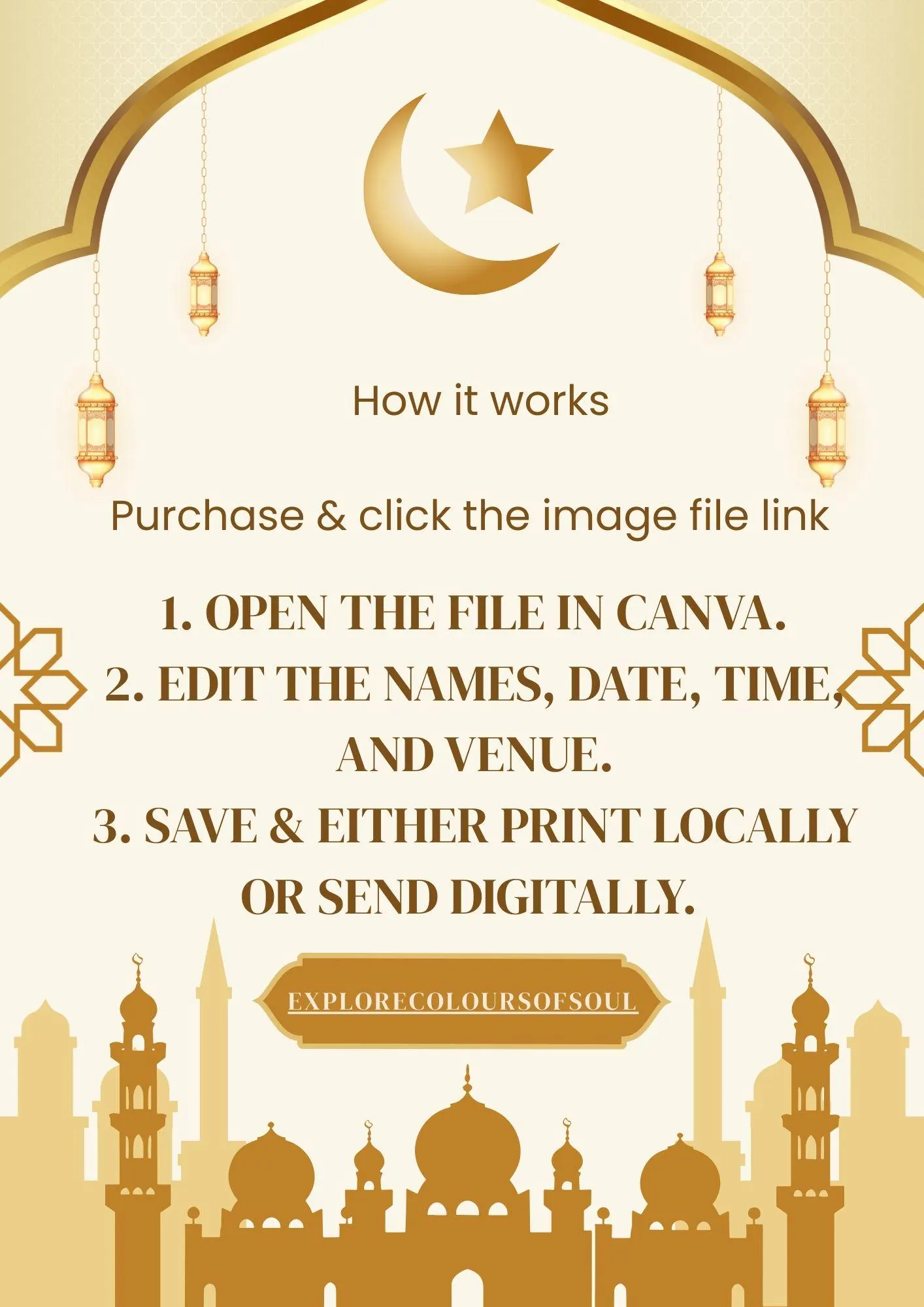 Until We Meet in Jannah — Islamic Memorial Card | Editable | Print or Share Digitally - image 2