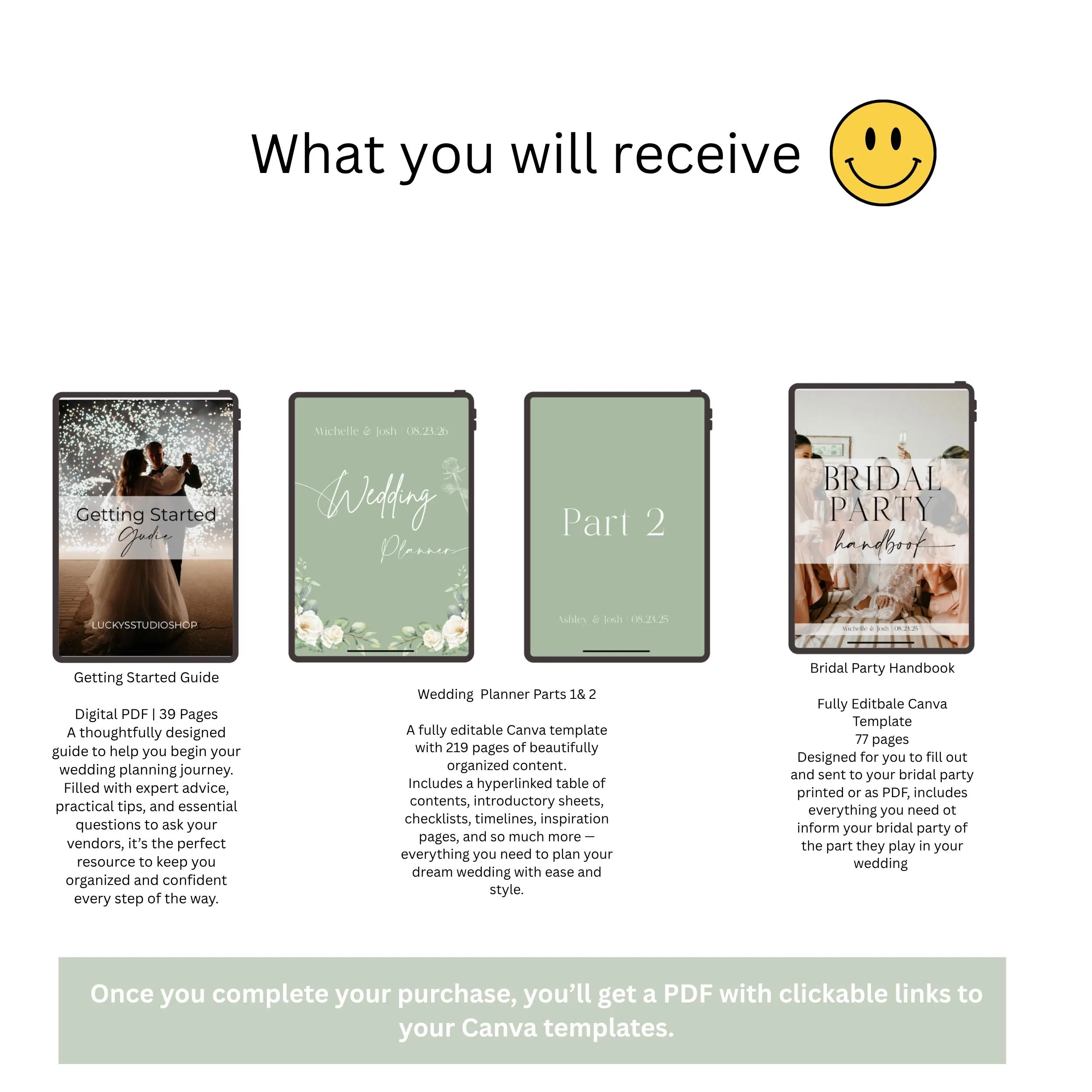 Elegant Wedding Planner Template, Canva Editable, 300+ Pages (Digital Download) - image 2