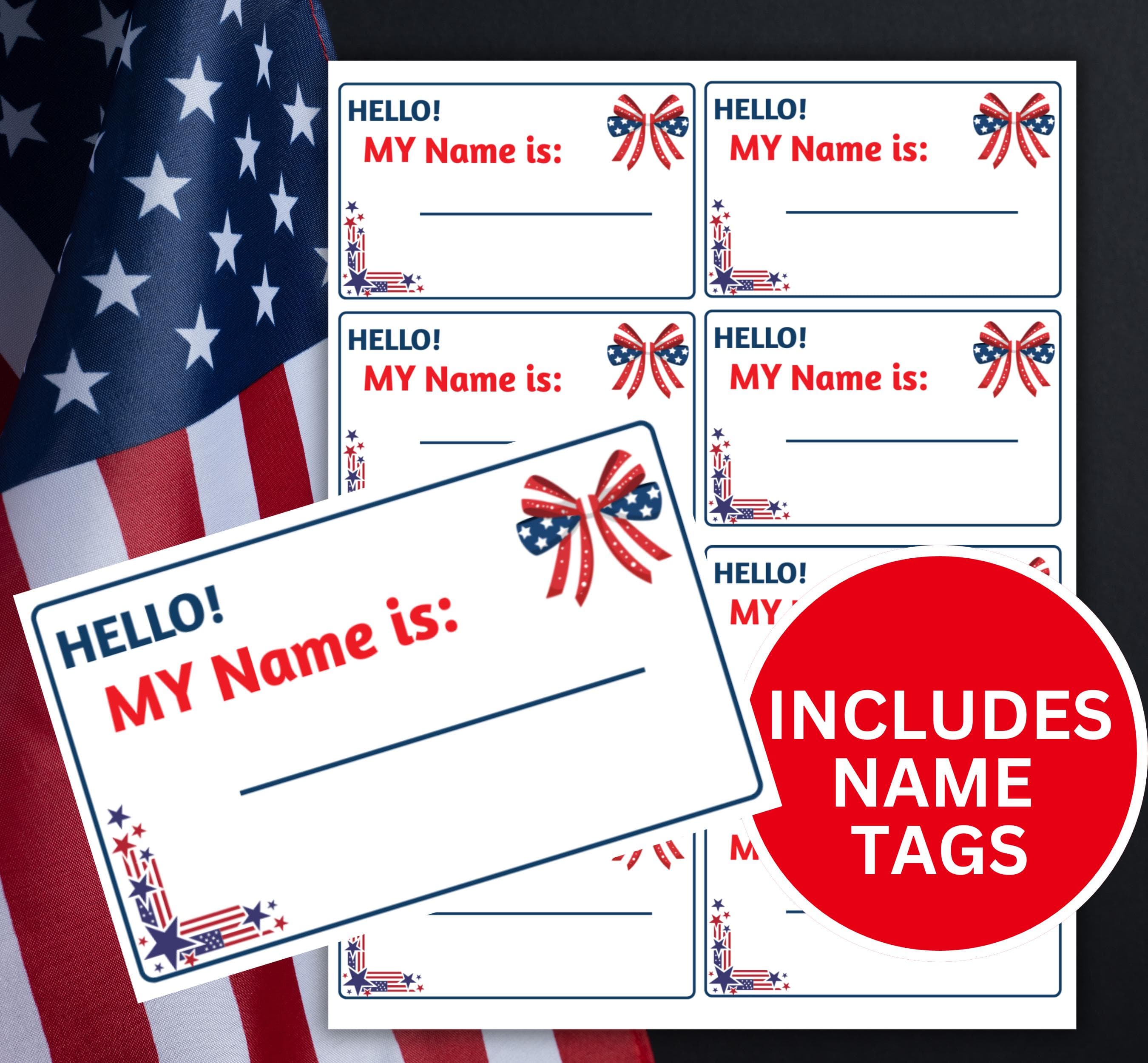 Memorial Day Name Game Printable | What Is Your Patriotic Name Game | Party Activity | Classroom Fun PDF - image 5