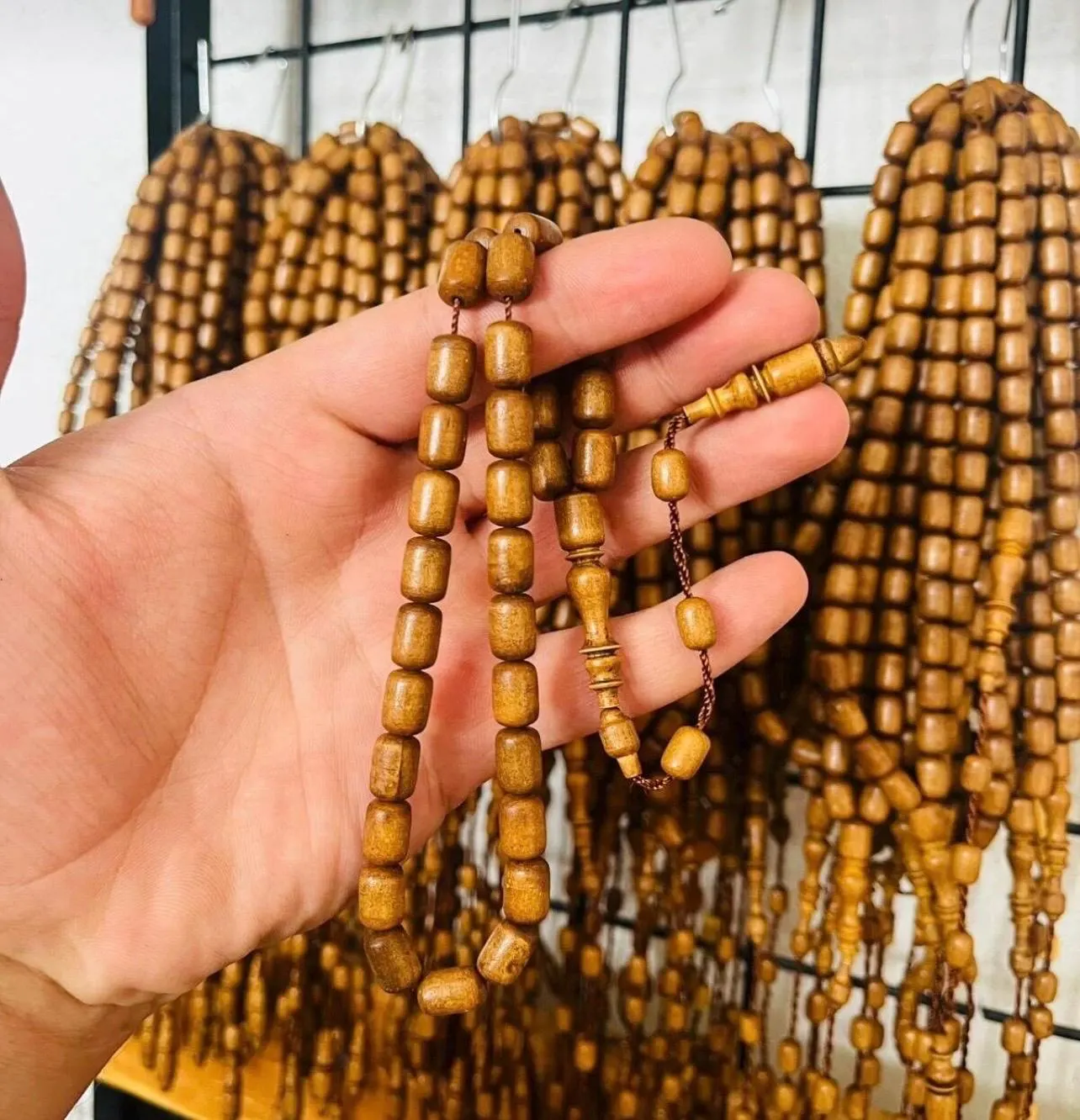 Handmade Brown Boxwood Prayer Beads - Wooden Tasbih Rosary - image 2