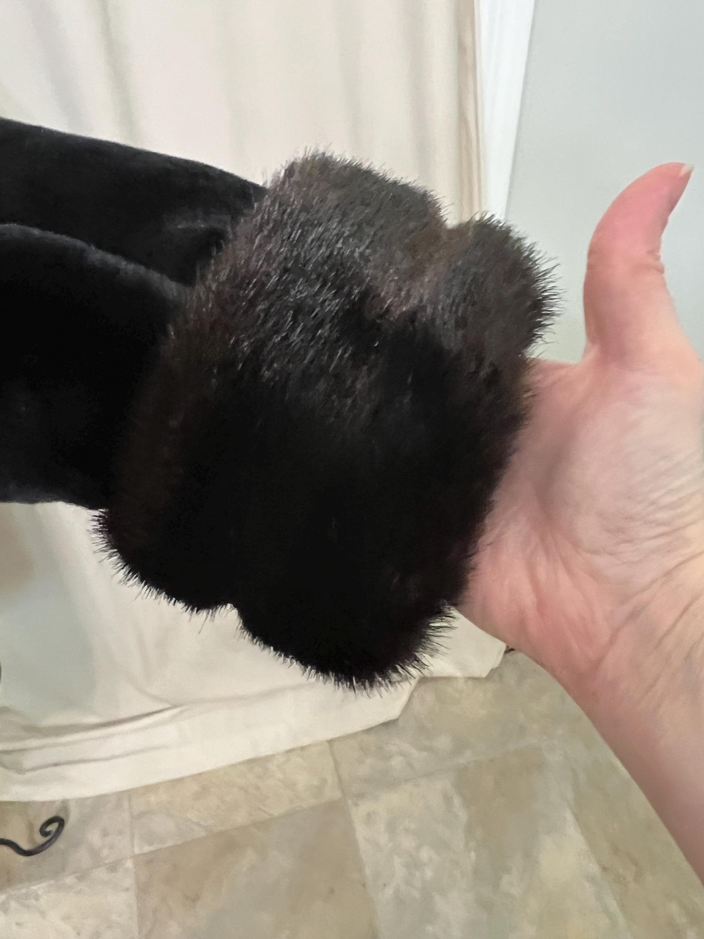 Vintage Gallery Black Velvet and Faux Fur Winter Hooded Coat, Size XL - image 5