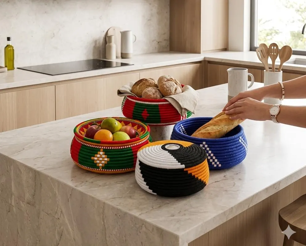 Handmade Eco-Friendly Hotpot Basket and Storage Box with Lid | Changair Food Warmer & Bread Box | Stylish Kitchen Storage Decor