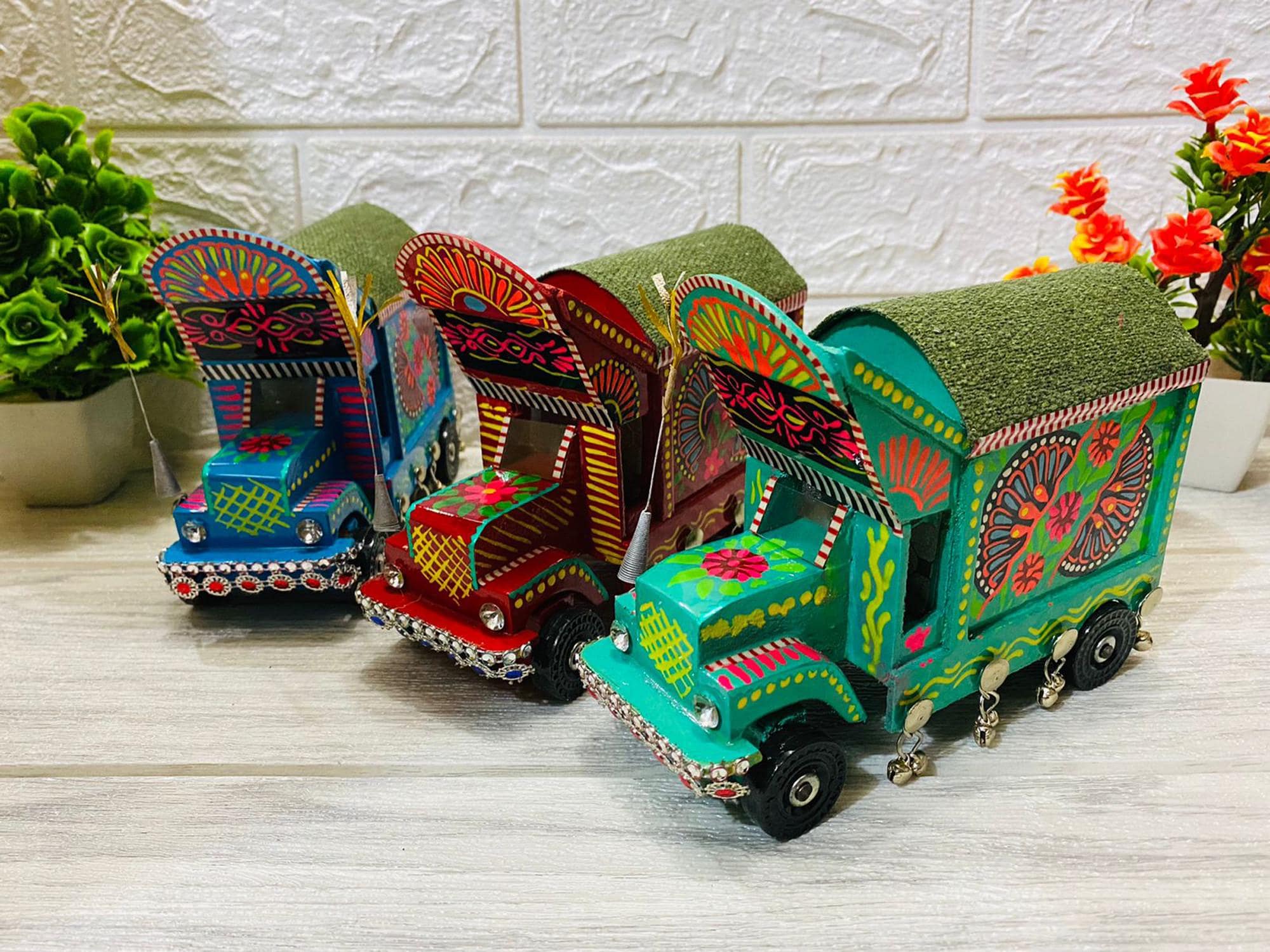 TRUCK ART Miniature, Truck Art Table Decor, Truck Art Decorative truck Souvenir of Pakistan, truck art, home decoration, Antique Items - image 5
