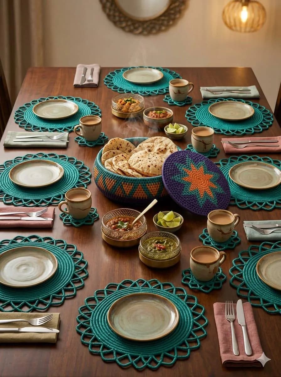 Handwoven Date Palm Leaf Placemats Set of 4 6 | Colorful Round Woven Table Mats | Eco Friendly Boho Dining Decor | Natural Fiber Gift
