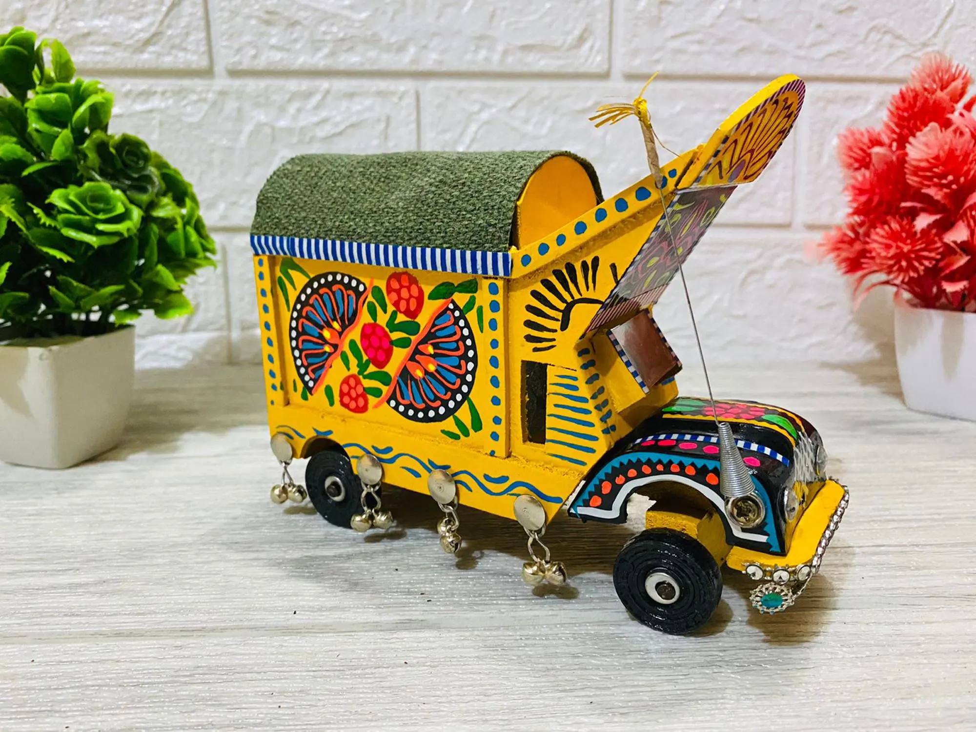TRUCK ART Miniature, Truck Art Table Decor, Truck Art Decorative truck Souvenir of Pakistan, truck art, home decoration, Antique Items - image 2