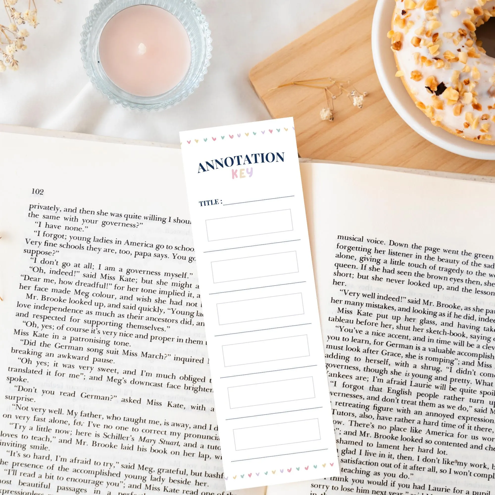 Annotation Key Bookmark For Annotating Books | Book Tabs | Book Annotation Kit | Annotated Books | Sticky notes - image 5