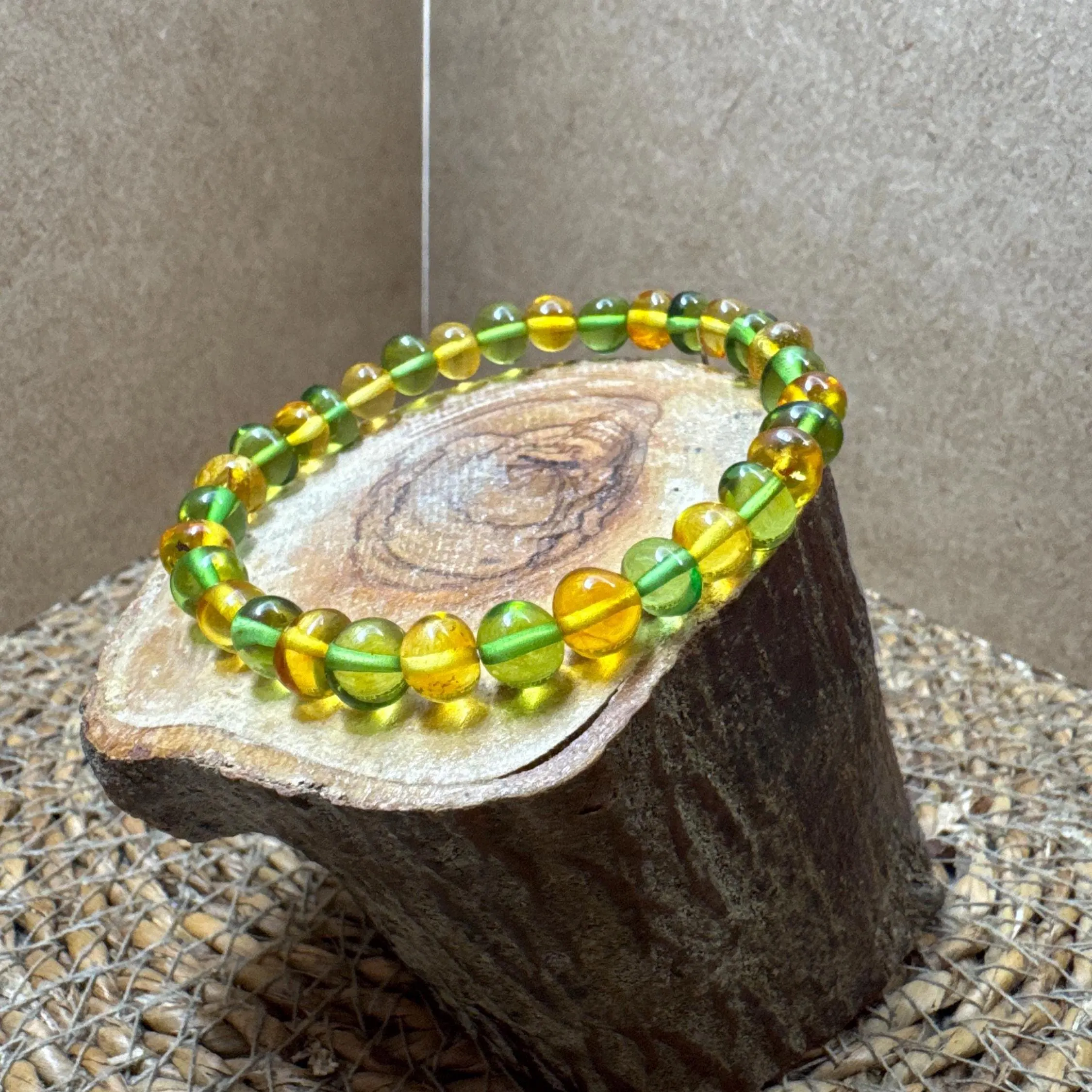 100% Natural Baltic Amber Bracelet Made of 10mm ball beads in cognac color, Genuine Amber Bracelet, Amber Jewelry for Him, Christmas Gift