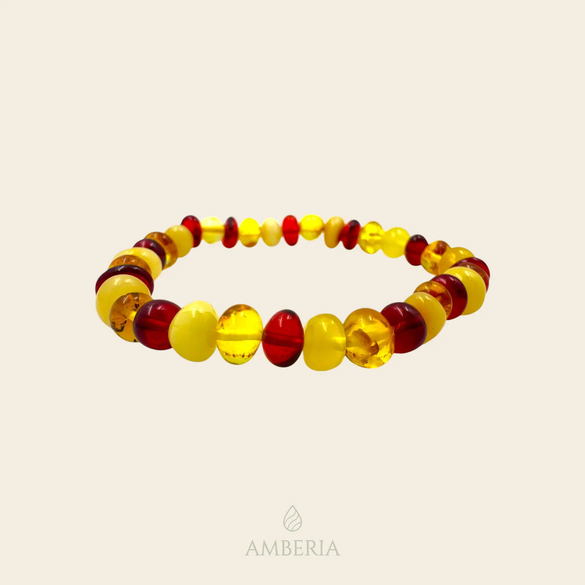 Multicolor Baltic Amber Bracelet - Bright Jewelry , Handmade Amber Stone Gift , Sentimental Keepsake