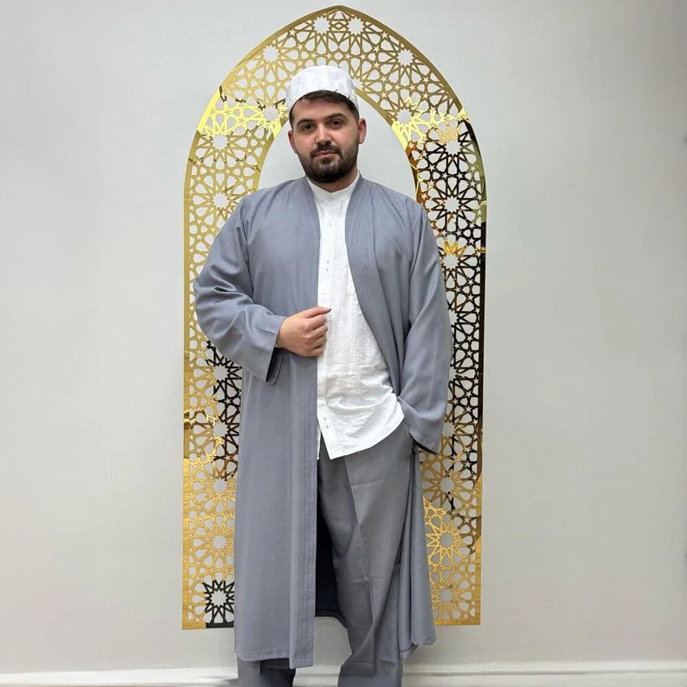 Jubbah and Shalwar Set, Islamic Men’s Clothing, Muslim Man Robes and Pants, Islamic Prayer Jubba and Salwar Outfit - image 3