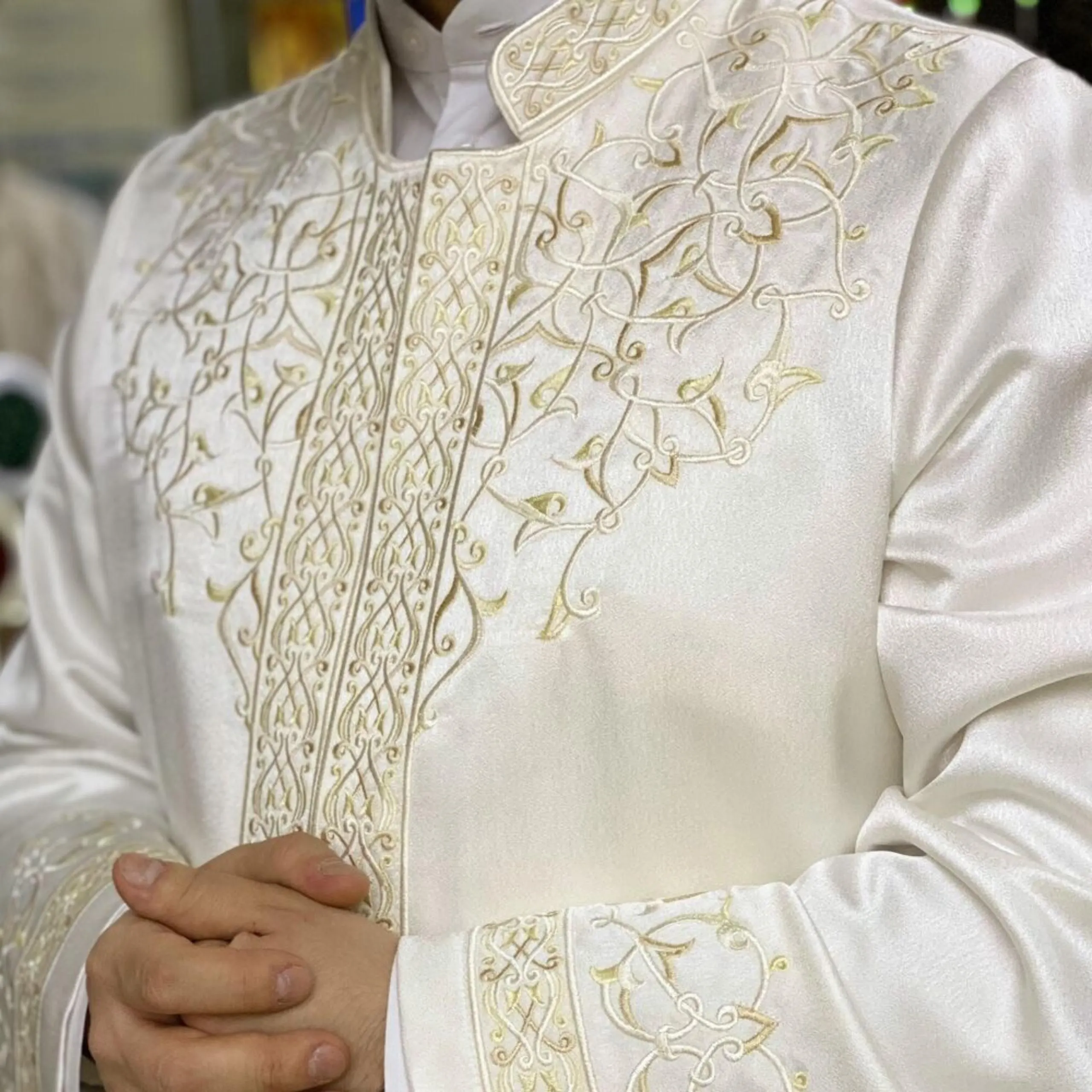 Lux Prayer Jubba For Muslim Men | Prayer Robe for Special Days | Thobe | Mens Thawb | Galabia For Men | Mens Arab Outfits | Jubba Coat - image 3