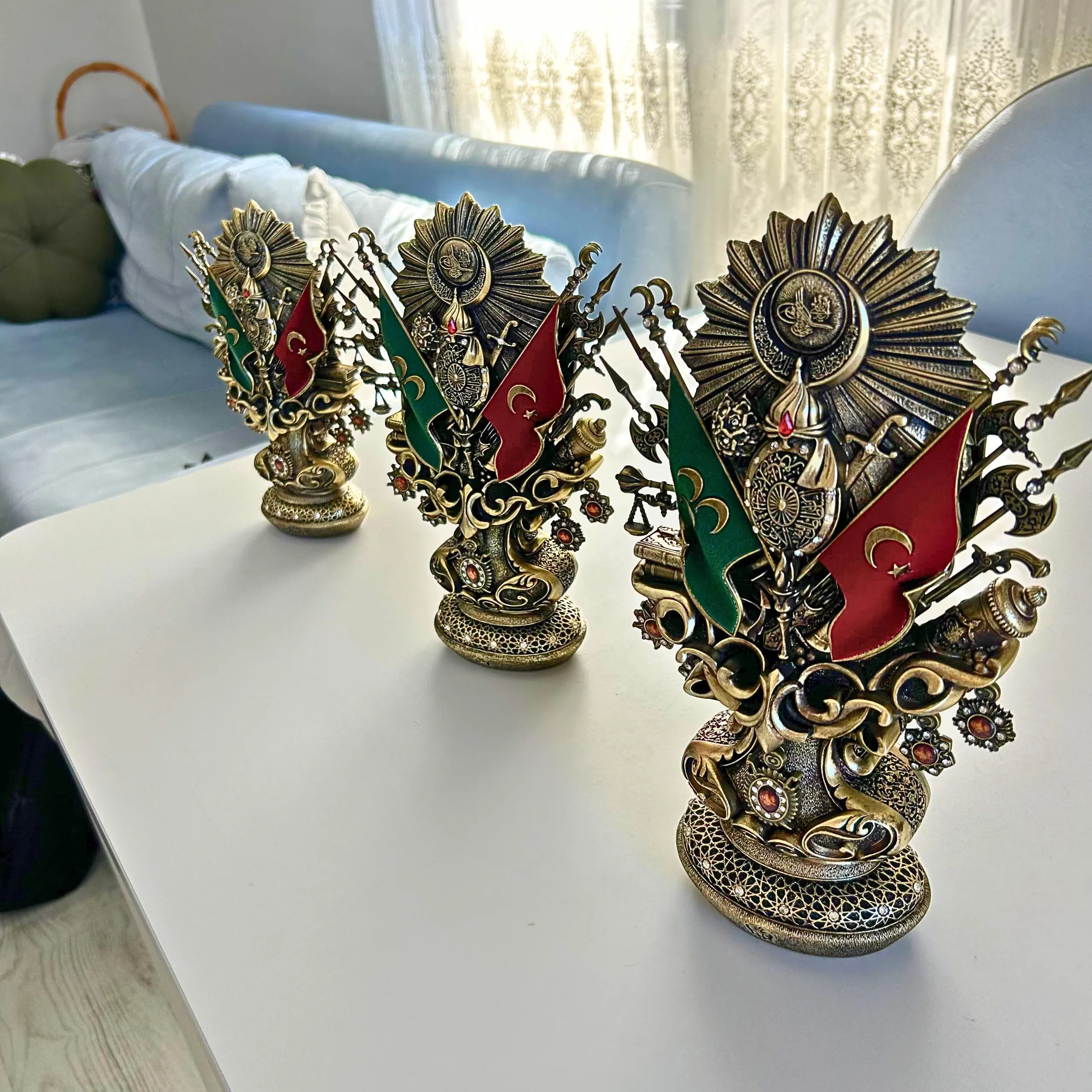 Ottoman Empire Army Statue: Turkish Islamic Home Decor, Coat of Arms Ottoman Tughra Ornament, Cultural Gift - image 5