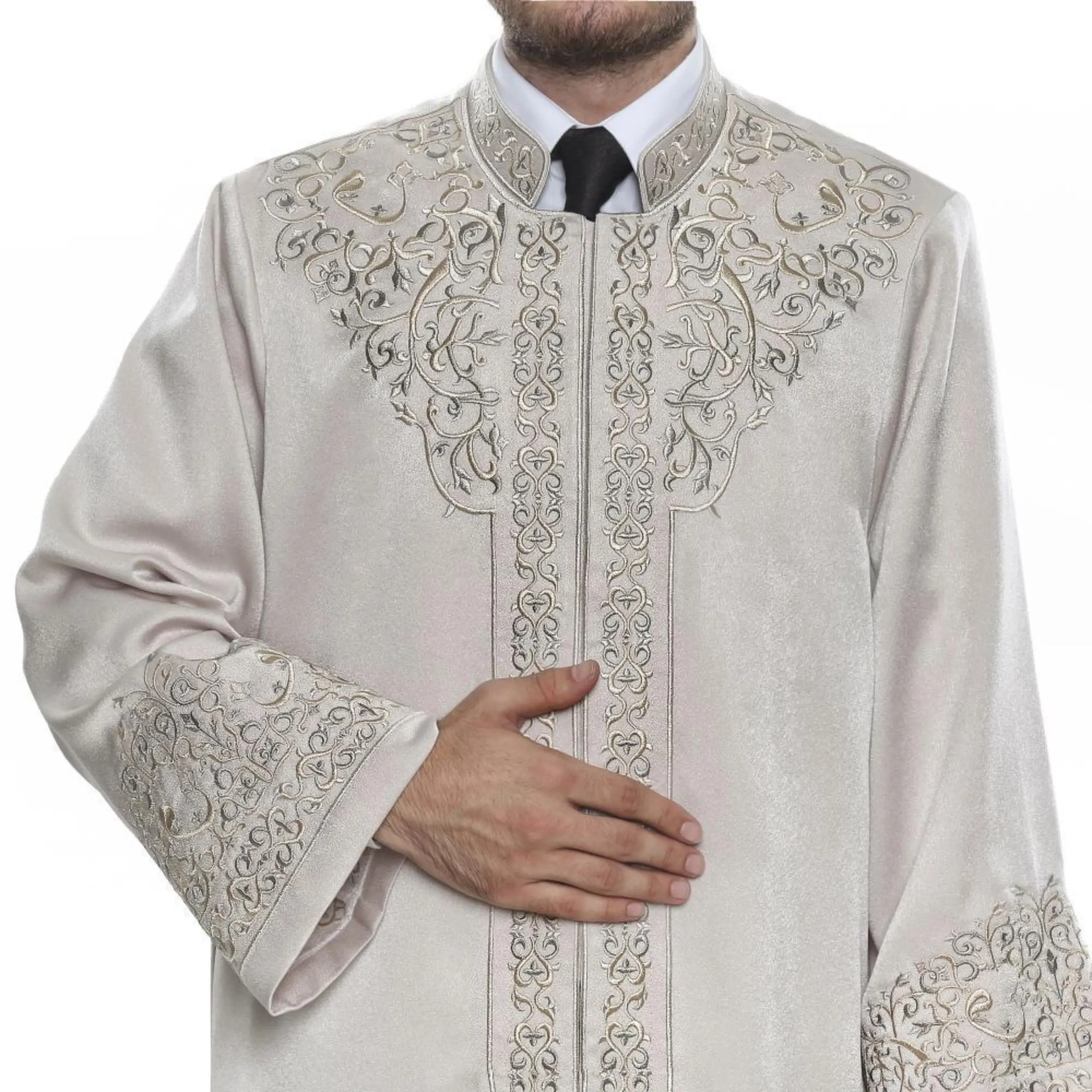 Lux Prayer Jubba For Muslim Men | Prayer Robe for Special Days | Thobe | Mens Thawb | Galabia For Men | Mens Arab Outfits | Jubba Coat - image 5