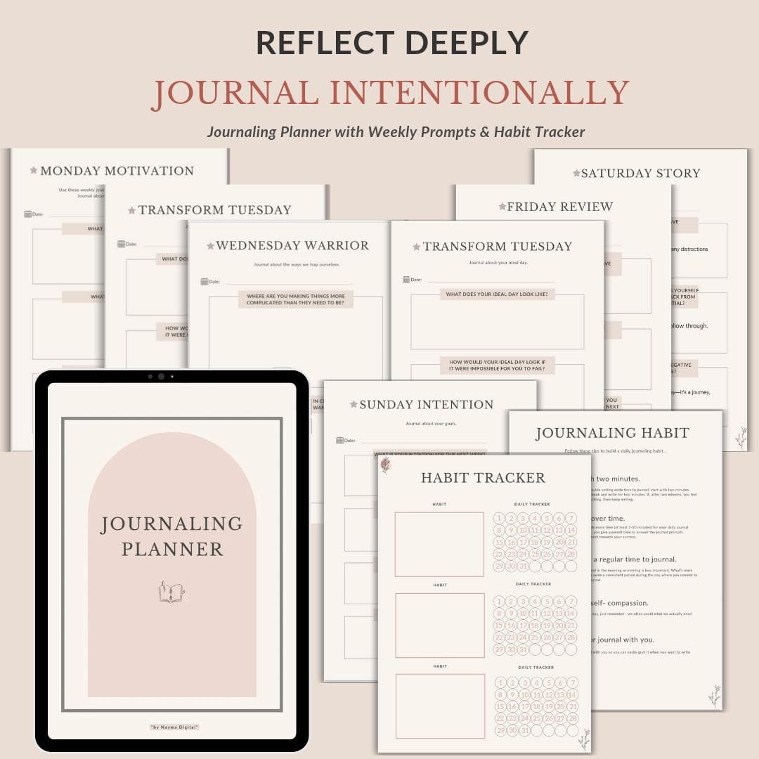 Muslimah Digital Planner Bundle, Islamic Journal, Self Growth Planner, Productivity Planner, PDF - image 4