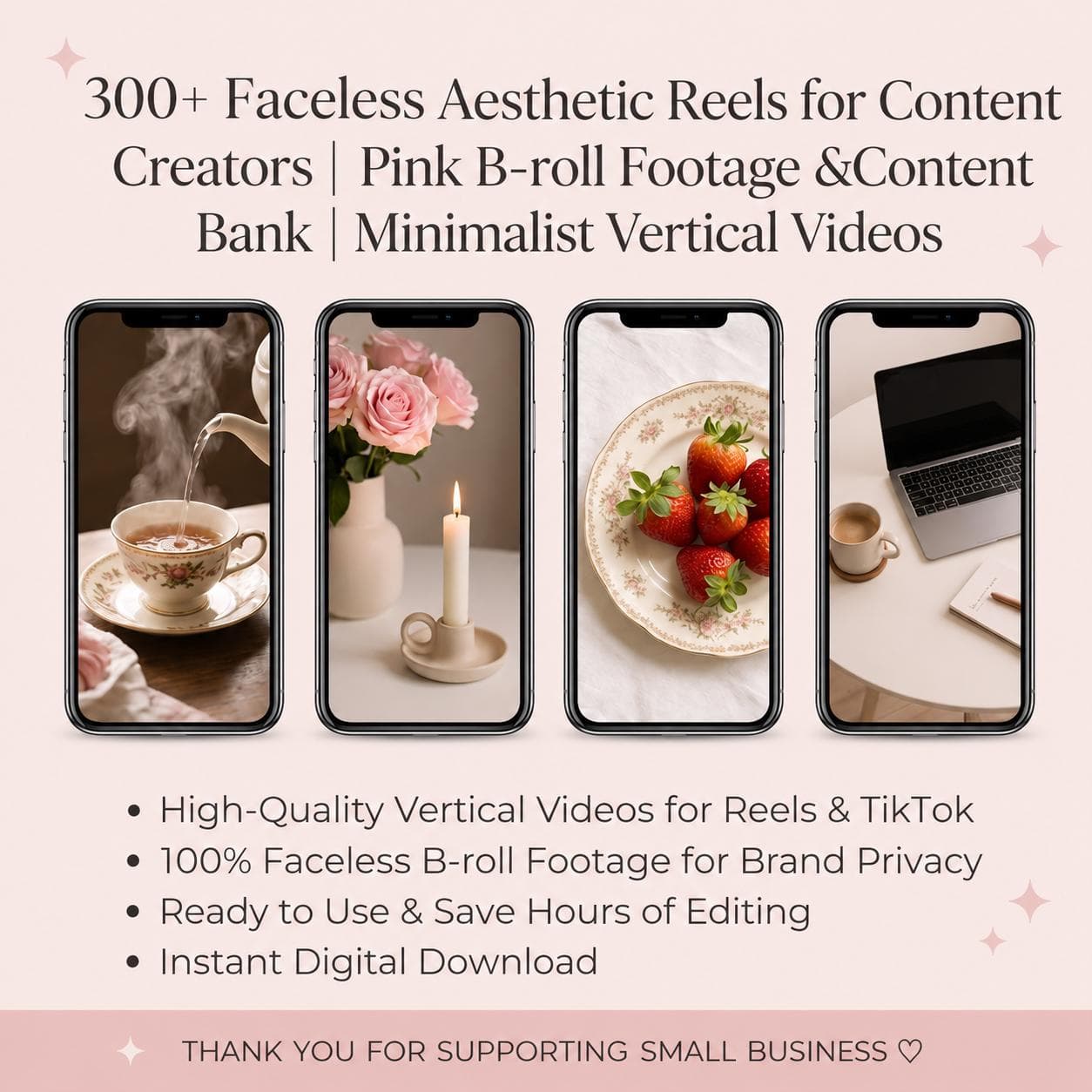Pink Faceless B Roll Videos, Aesthetic Video Bundle, Instagram Reels Footage, TikTok Content, YouTube Shorts Clips - image 5