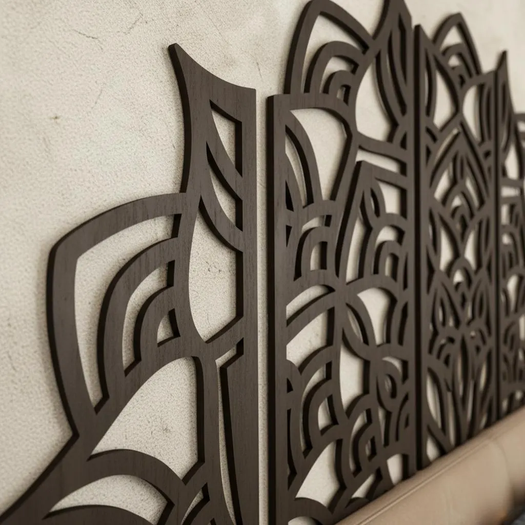 Mandala King Bed, Boho Headboard, King Headboard Wood, Headboard Panels, Bed Wall Panel, Above Bed Wall Art, Mandala Wood Art, Bed Headboard - image 3