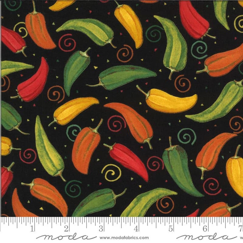 Moda Quilting Cotton, Quilting Fat Quarters, Homegrown Salsa Collection, Deb Strain for Moda, Multi Stripe Print Fabric - image 4