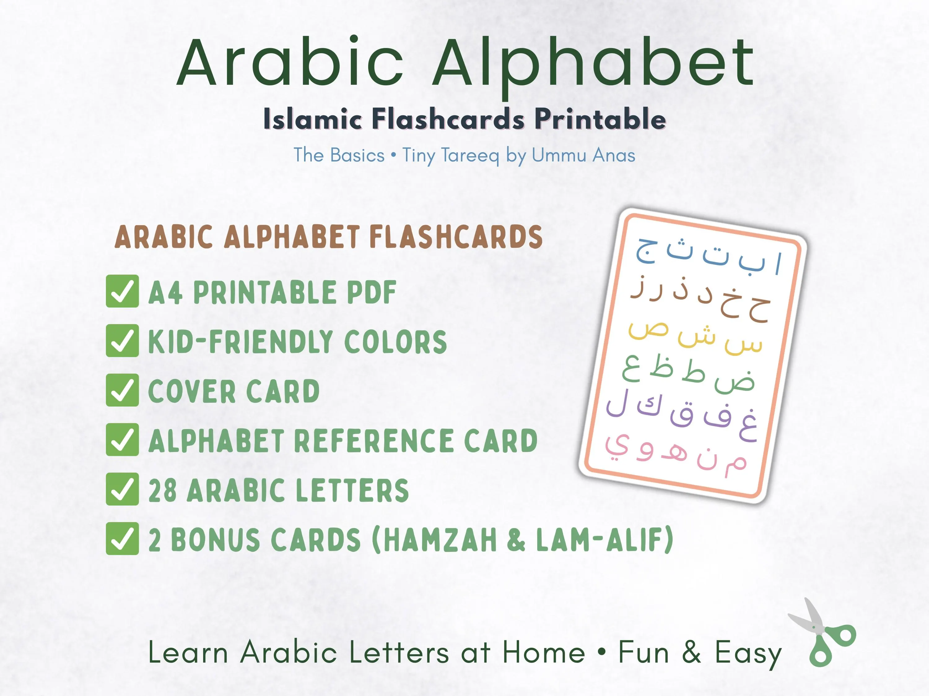 Arabic Alphabet Flashcards: Arabic Letter Learning (Printable PDF) - image 4