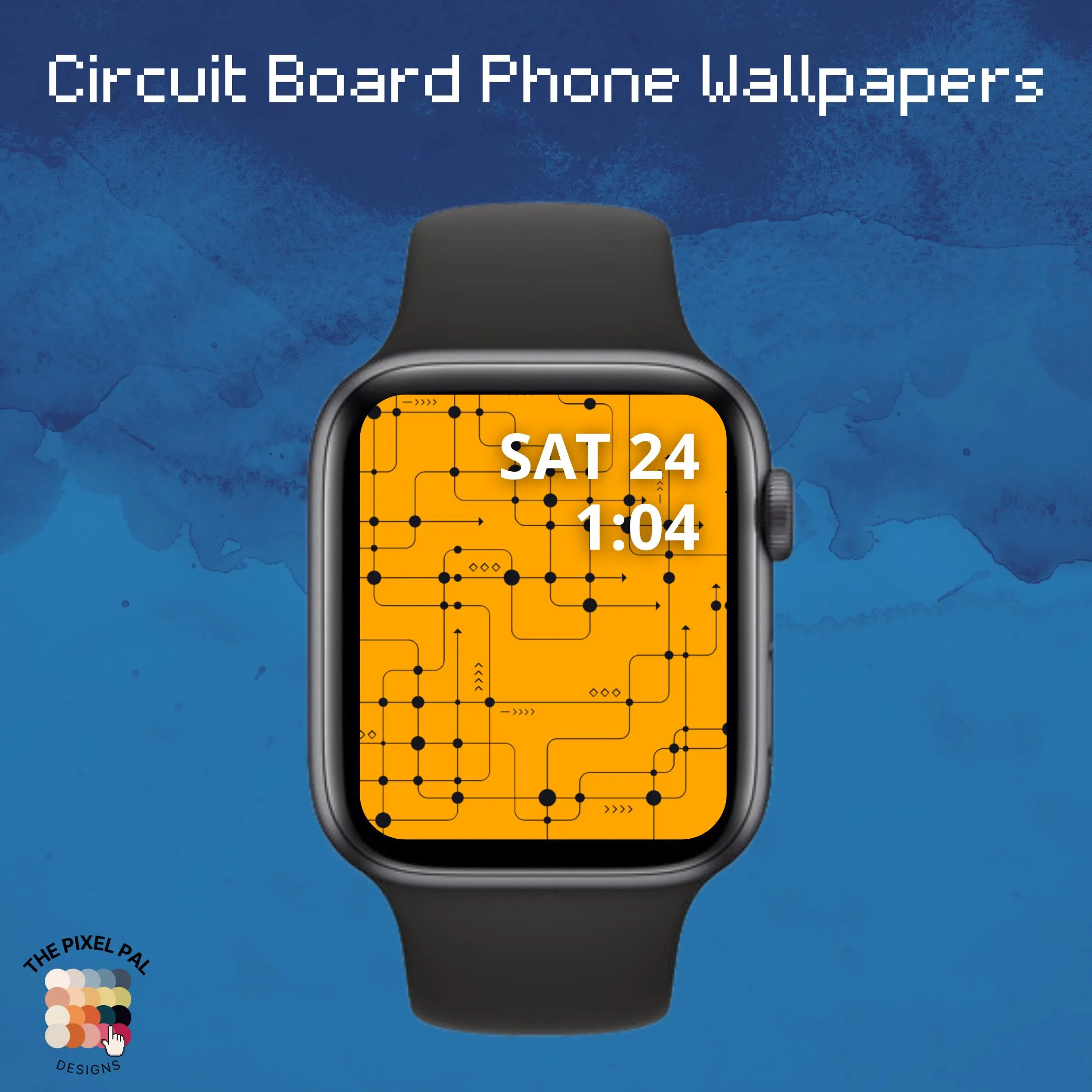 Circuit Board Apple Watch Wallpaper Set | Tech-Inspired Digital Faces | Minimalist Geek Design - image 5