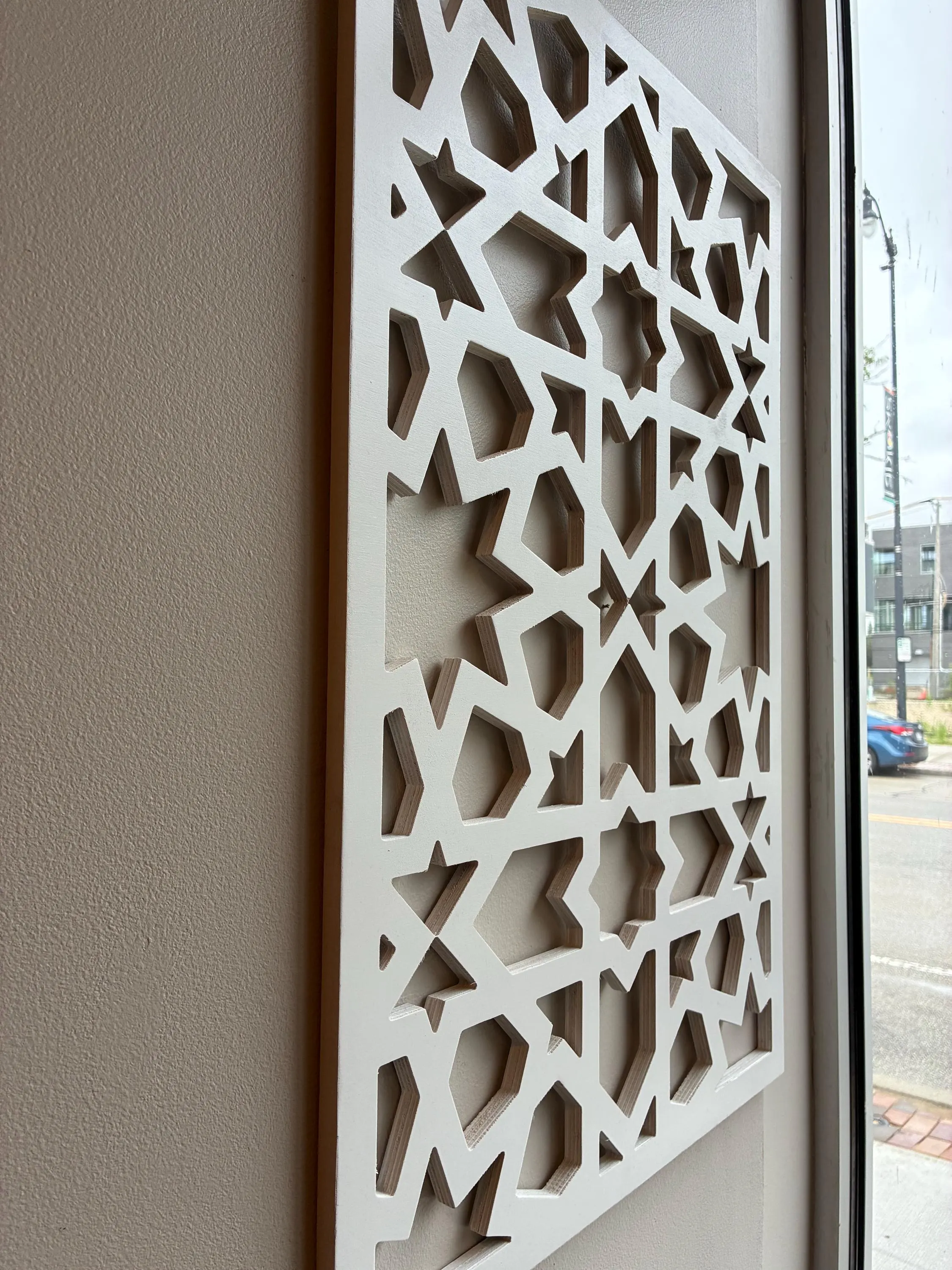 Wooden Geometric Wall Art | Moroccan Inspired Pattern | Modern Home Decor - image 4