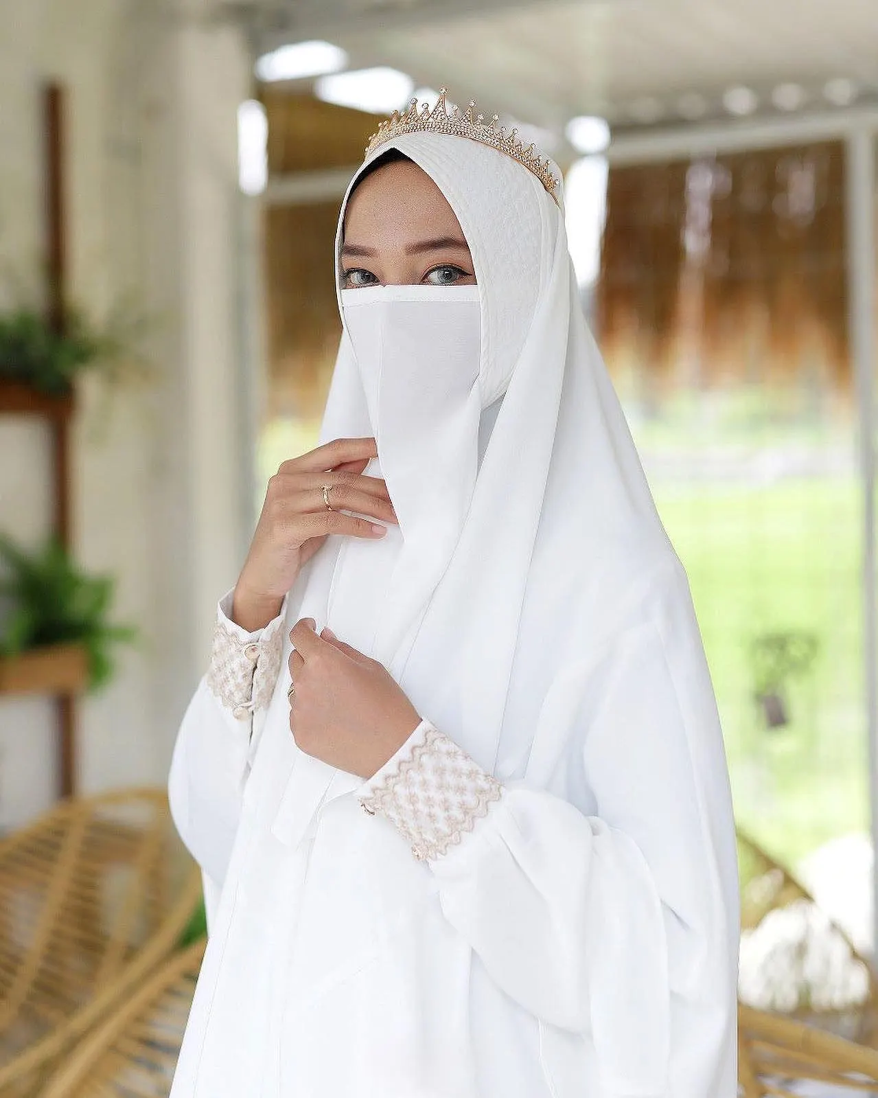 Elegant French Khimar Abaya Set: Silky Murakami Muslim Dress - image 4