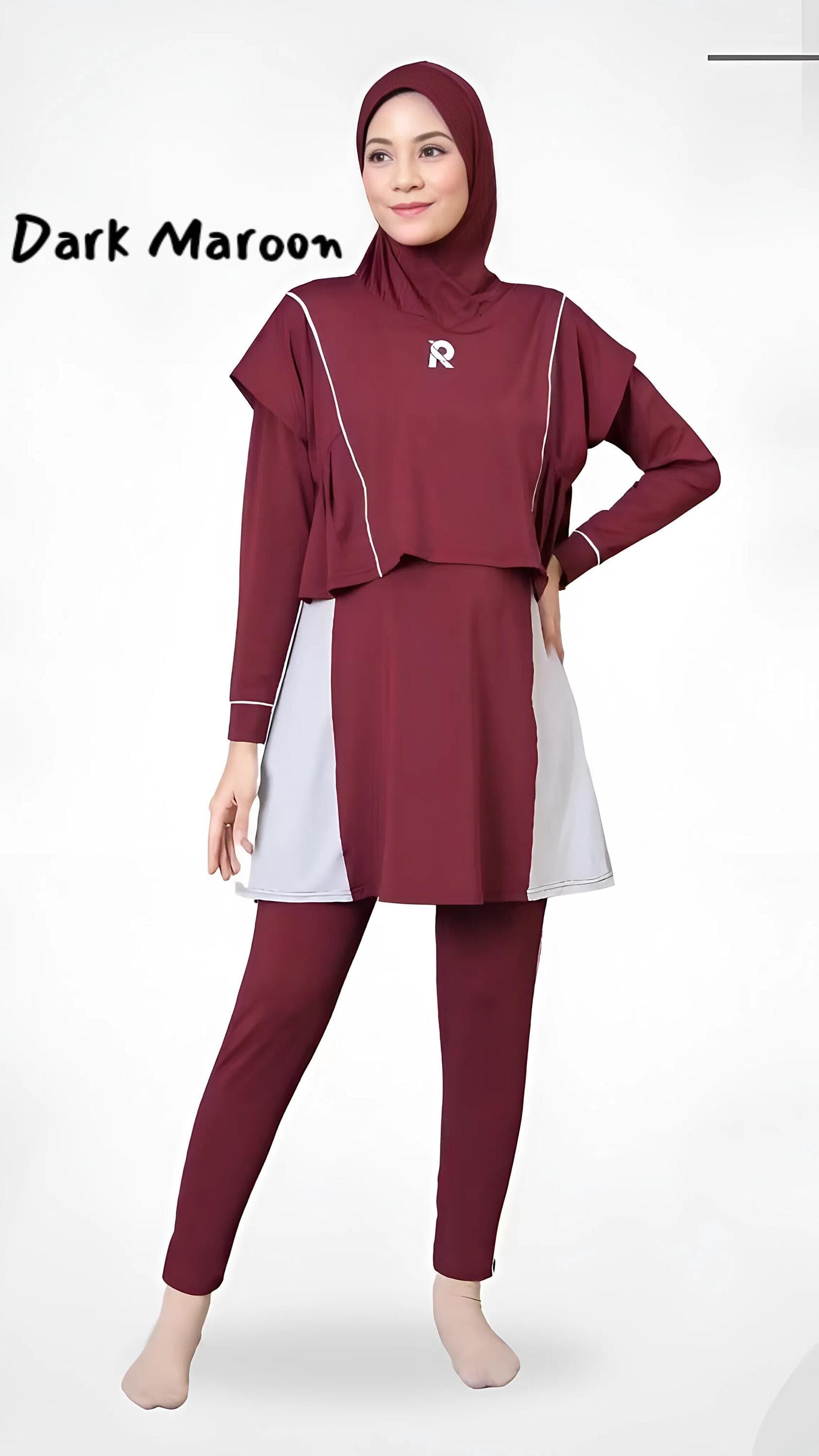Modest Muslim Swimsuit: Women's Full Coverage Burkini with Attached Hijab - image 5