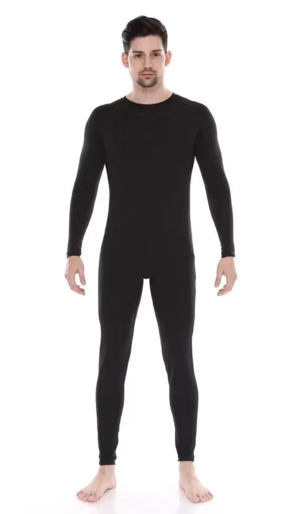 Men’s full body wetsuit black spandex, available in hoodie and basic style, elastic swimming and diving suit