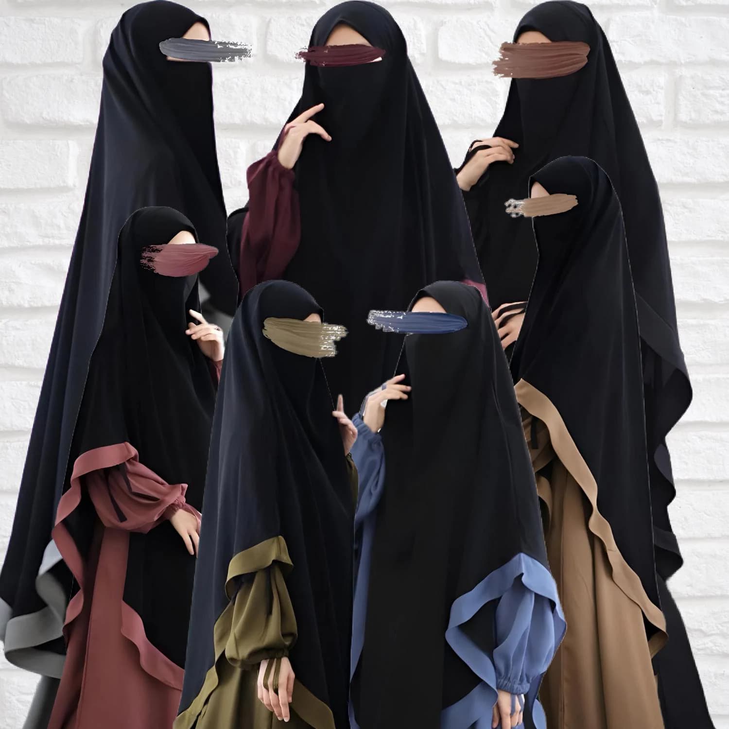 French Khimar Niqab Abaya: Modest Islamic Maxi Dress