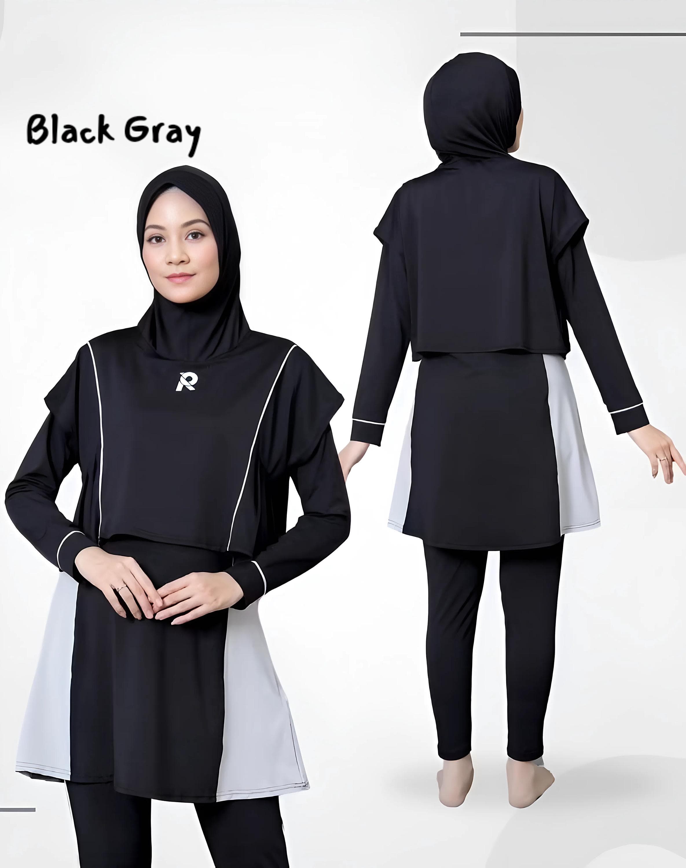 Modest Muslim Swimsuit: Women's Full Coverage Burkini with Attached Hijab - image 2
