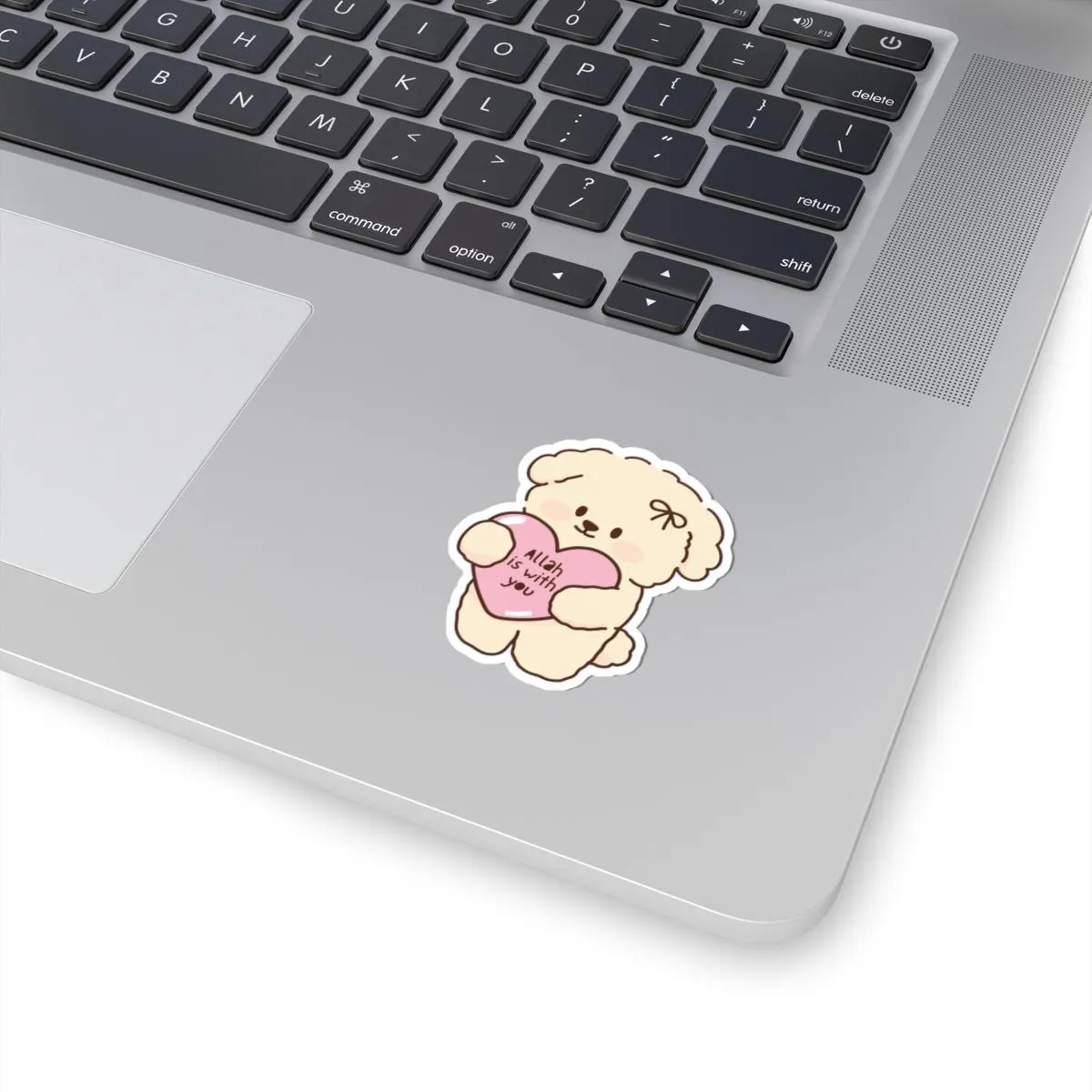Allah is with you sticker | Teddy Holding Heart Islamic Decal - image 3