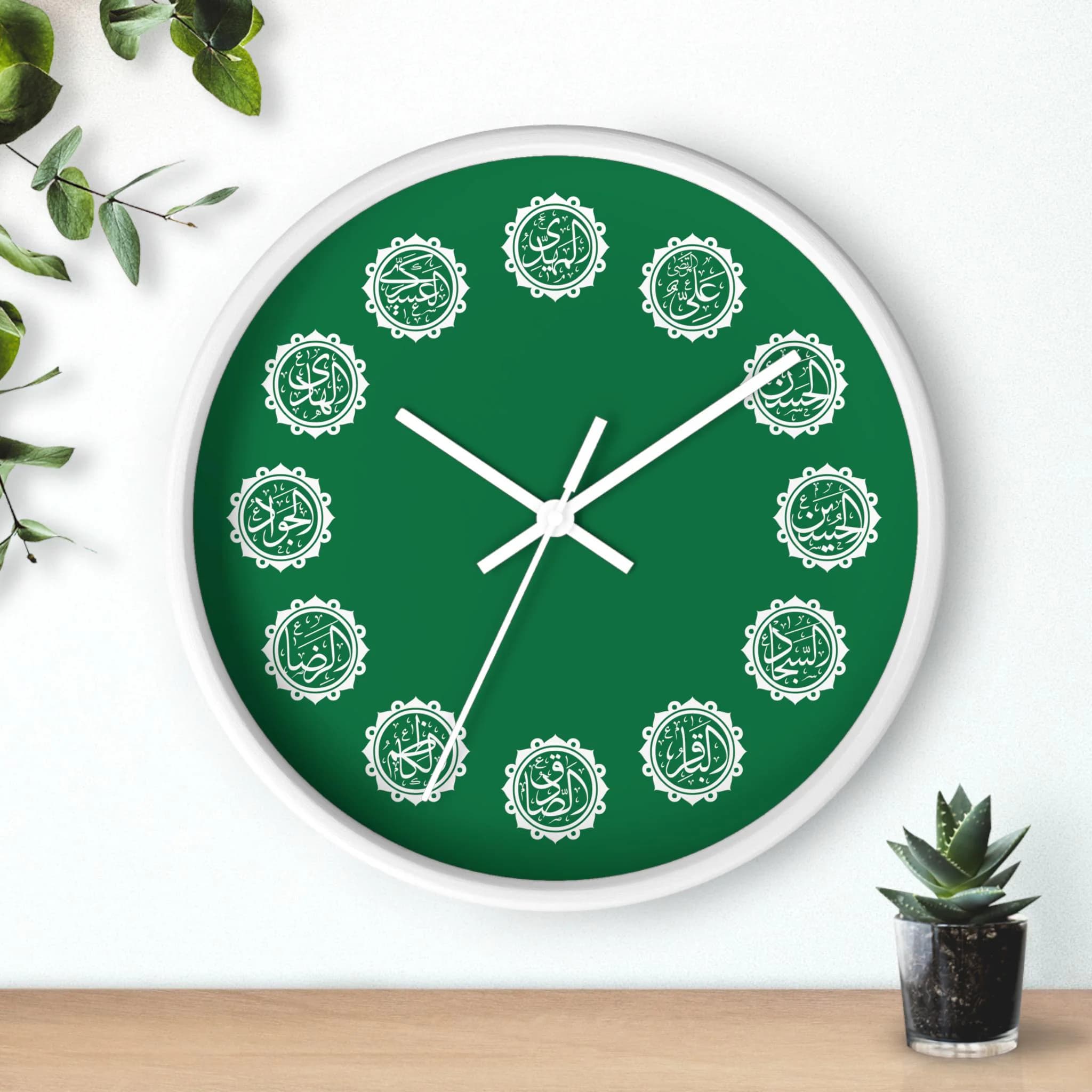 Shia 12 Imam (a.s) Names Arabic Calligraphy Wall Clock | Islamic Home Decor - image 4