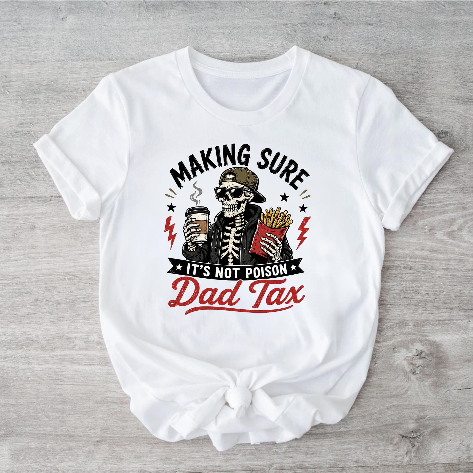 Comfort Colors® Dad Tax Shirt, Funny Dad Tax Tee, Fathers Day Gift for Dad, Skeleton Dad Shirt, Cool Daddy Graphic Tee - image 5