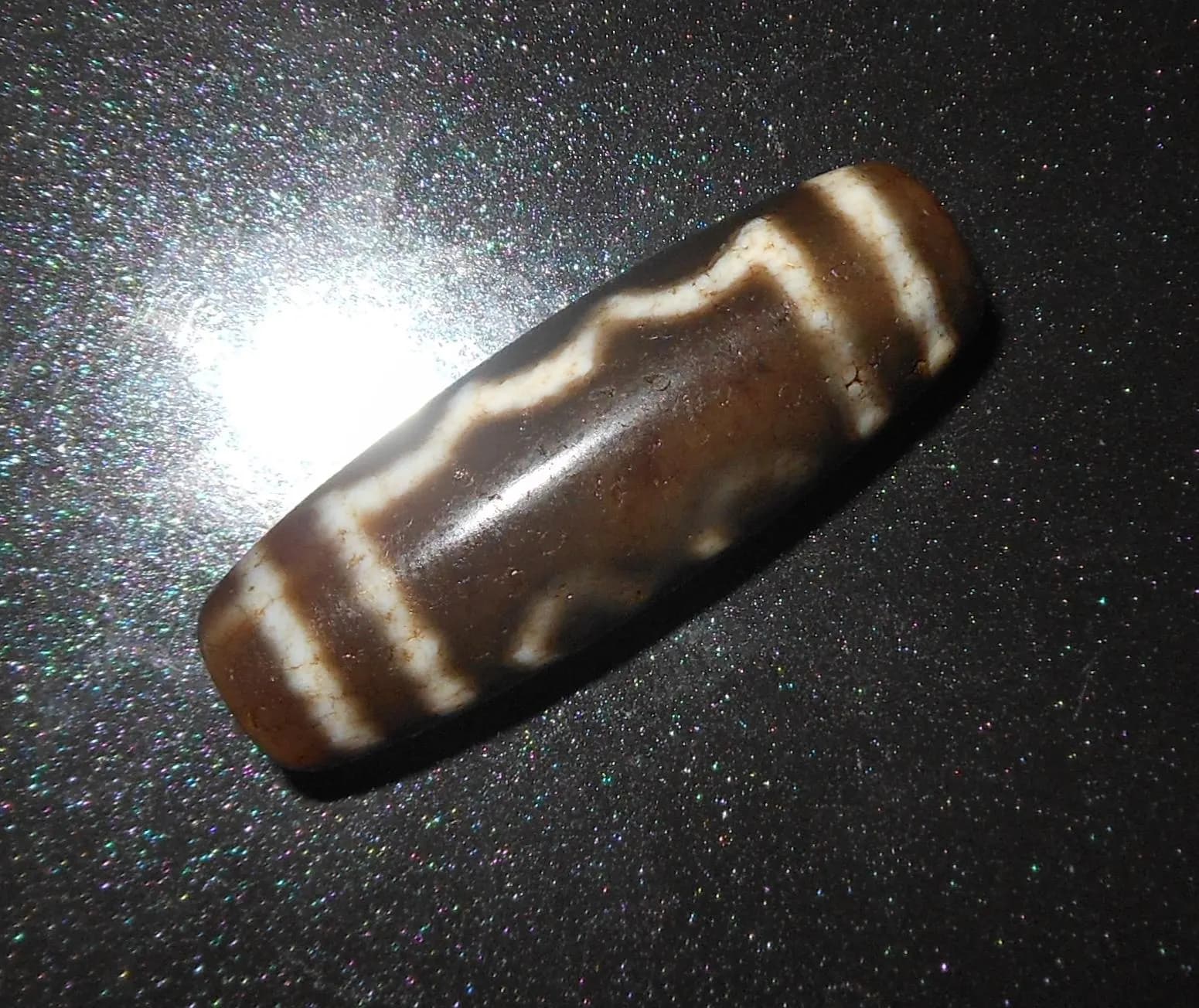 no. 135 - VERY RARE Five Eyes - Amuleto Dzi Tibetano - Tibetische Dzi Amulett - Tibetan Dzi Amulet - image 4