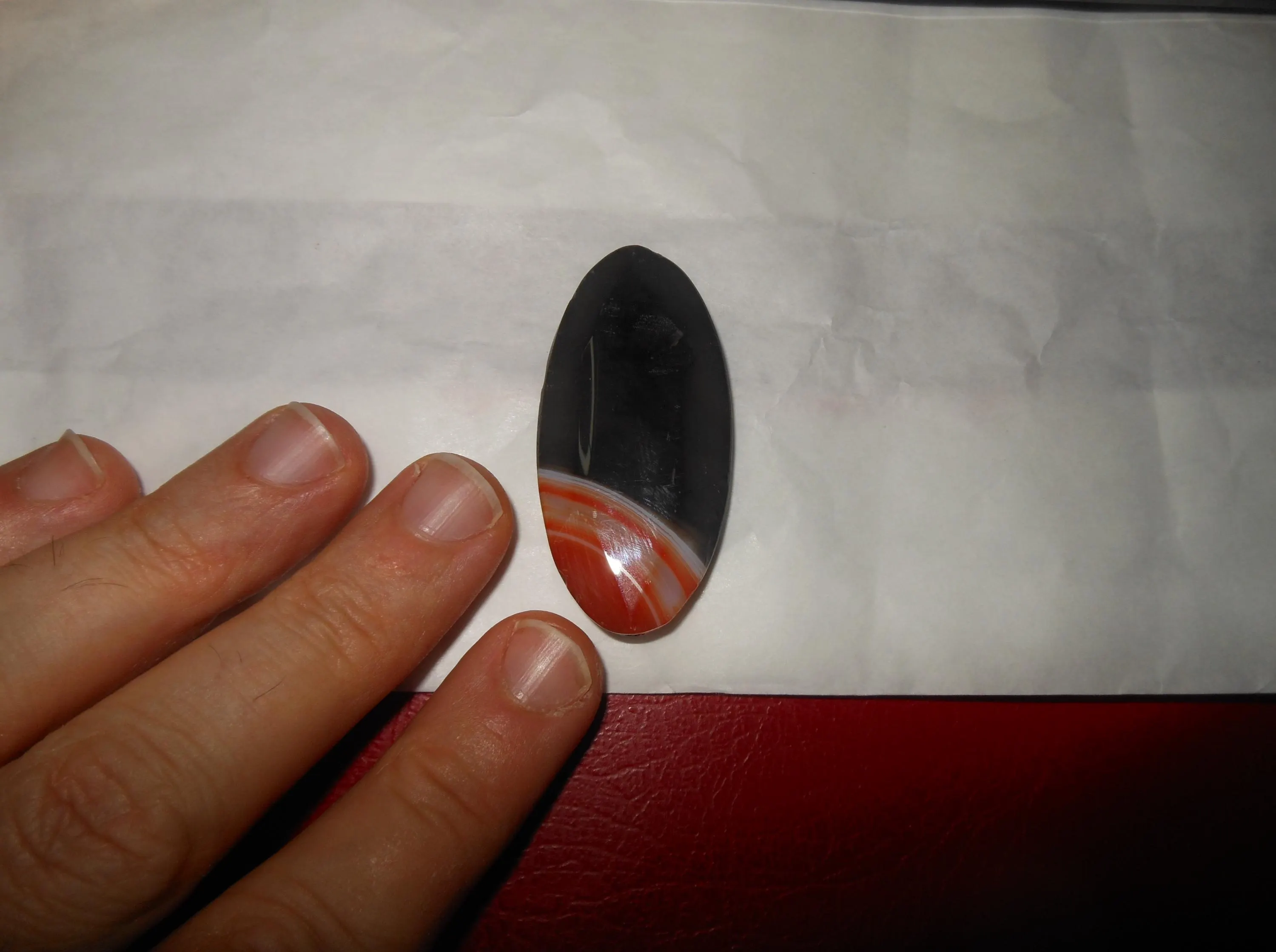 Agata Nera e Sardonica - Amuleto, gemma mistica - Blood Agate - pendant, necklace, earring, cristalloterapia. - image 4