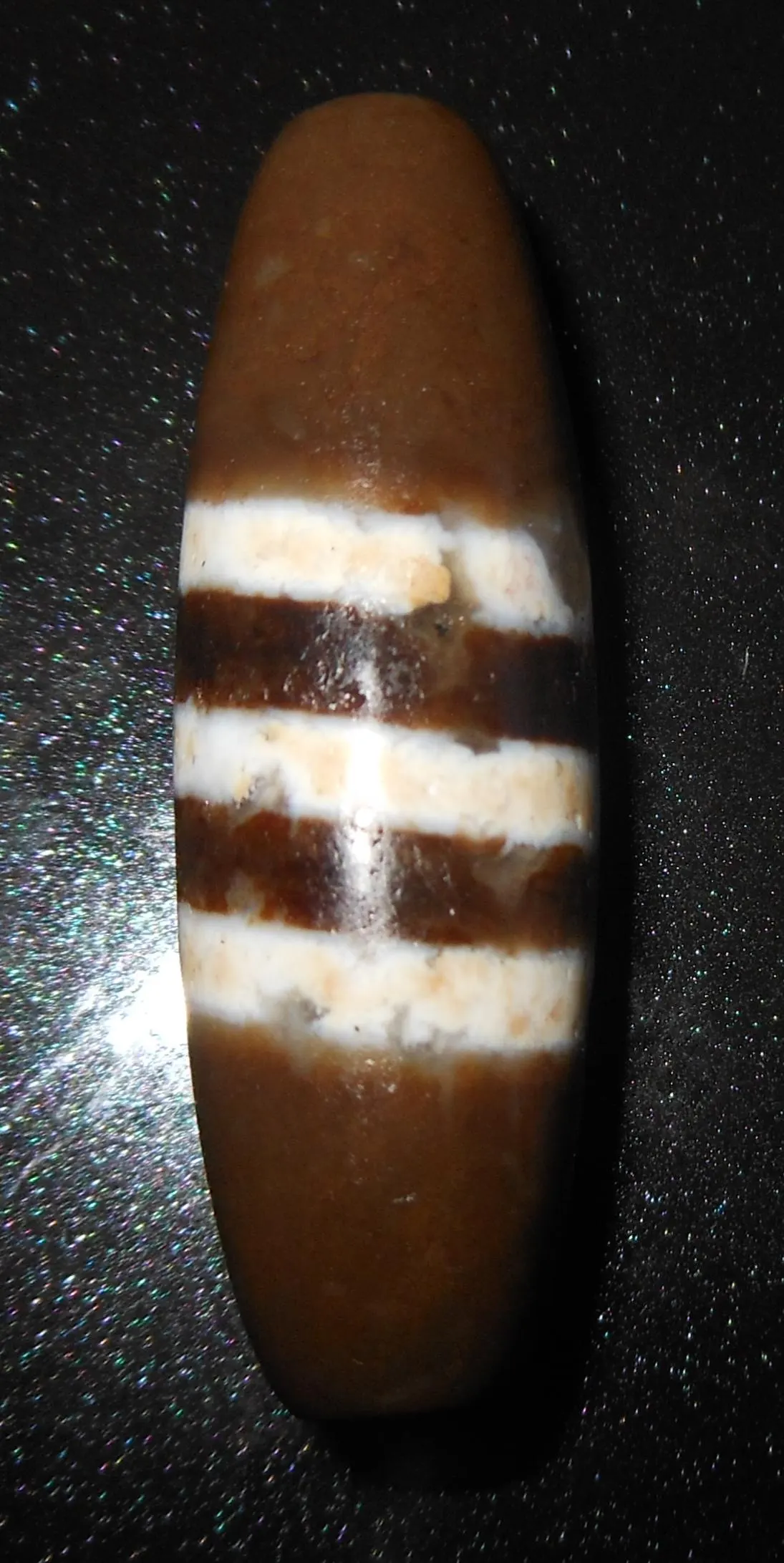 no. 109 - Chung Dzi - Tibetan Dzi Amulet - Amuleto Dzi Tibetano - Tibetische Dzi Amulett