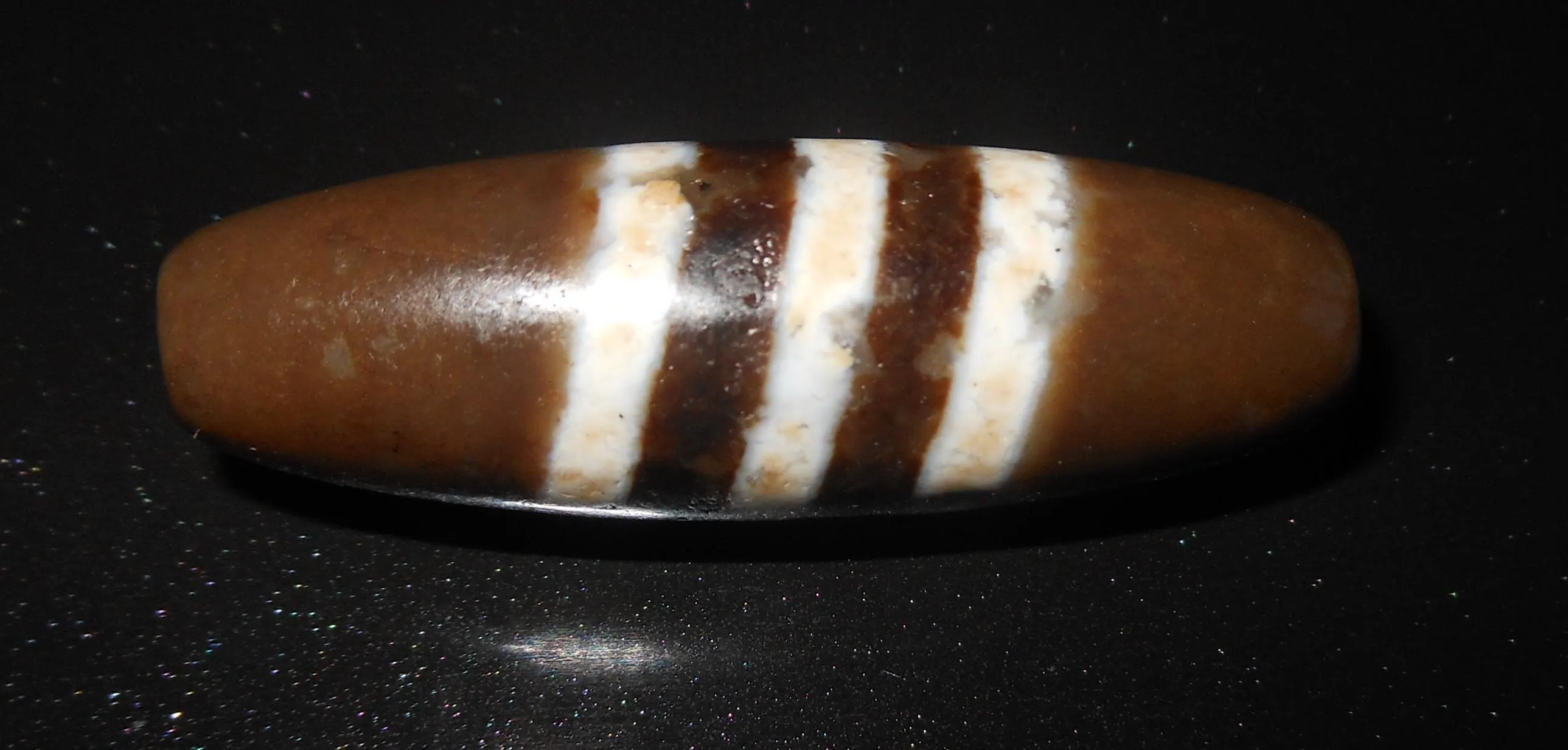 no. 109 - Chung Dzi - Tibetan Dzi Amulet - Amuleto Dzi Tibetano - Tibetische Dzi Amulett - image 3