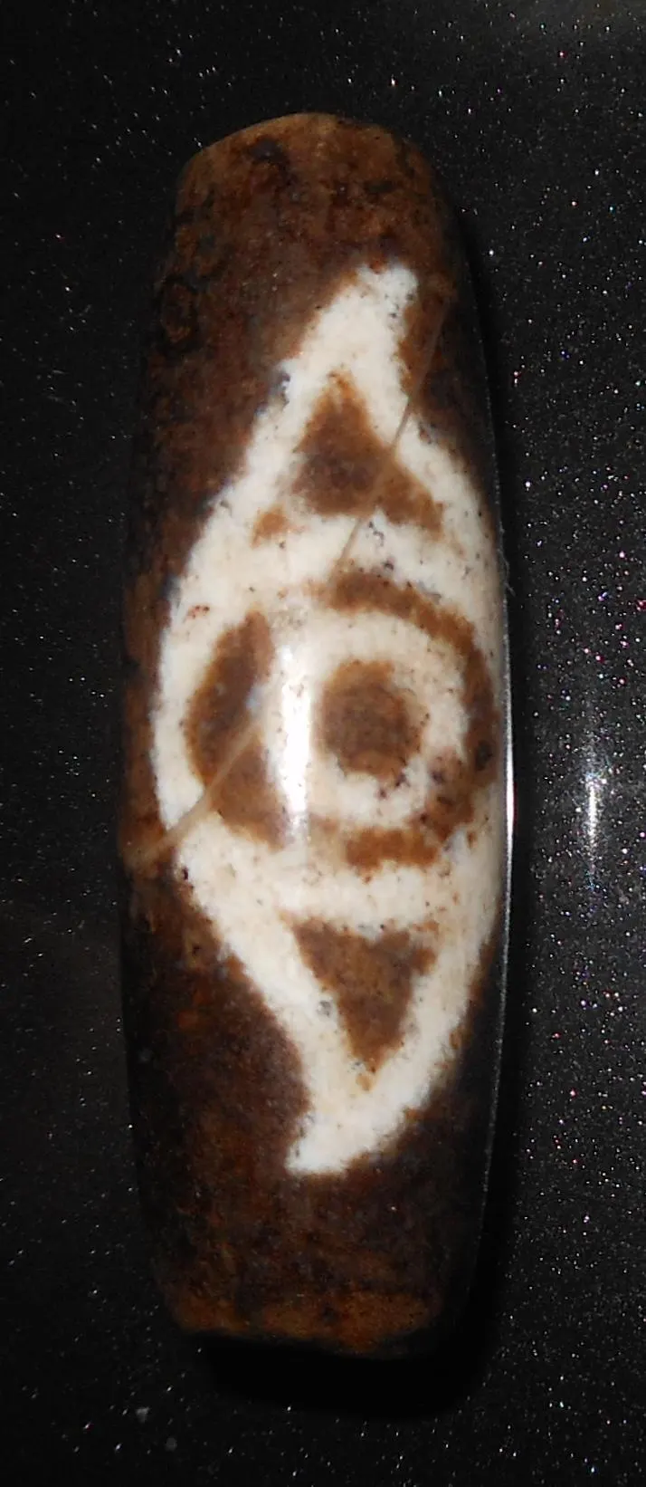 no. 67 - Phoenix Eye - Tibetan Dzi Amulet - Amuleto Dzi Tibetano - Tibetische Dzi Amulett - image 3