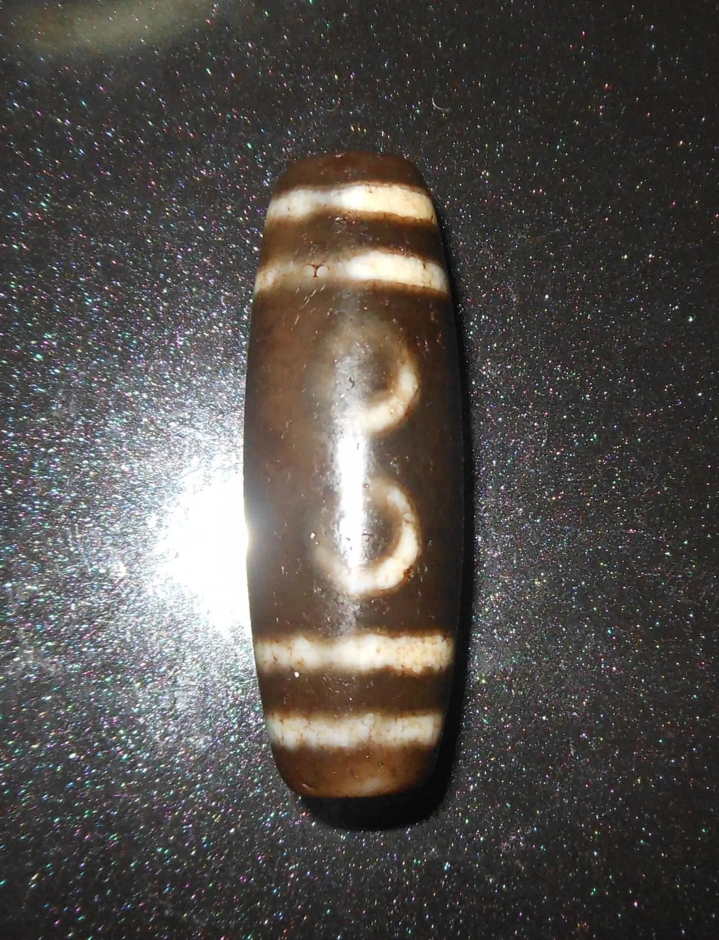 no. 135 - VERY RARE Five Eyes - Amuleto Dzi Tibetano - Tibetische Dzi Amulett - Tibetan Dzi Amulet - image 3