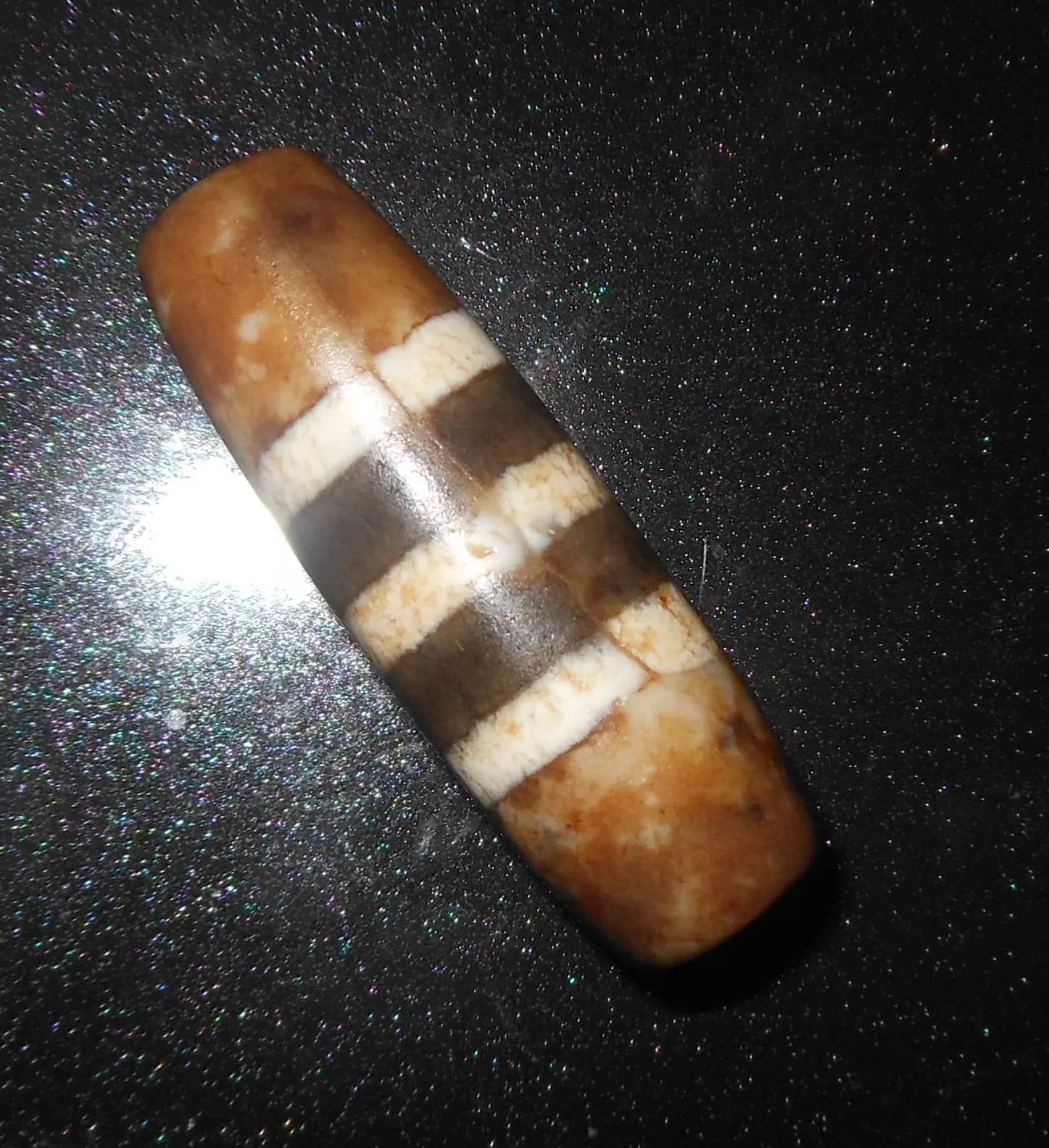 no. 68 - Chung Dzi - Tibetan Dzi Amulet - Amuleto Dzi Tibetano - Tibetische Dzi Amulett - image 5