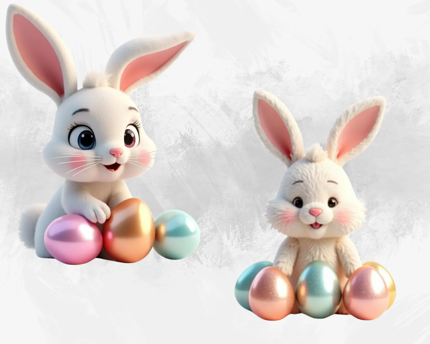 Cute Easter Bunny PNG Bundle, Bunny PNG Easter, Easter Rabbit PNG Design, Easter Bunnie Clipart, Easter Spring Bunni Egg Digital file - image 4