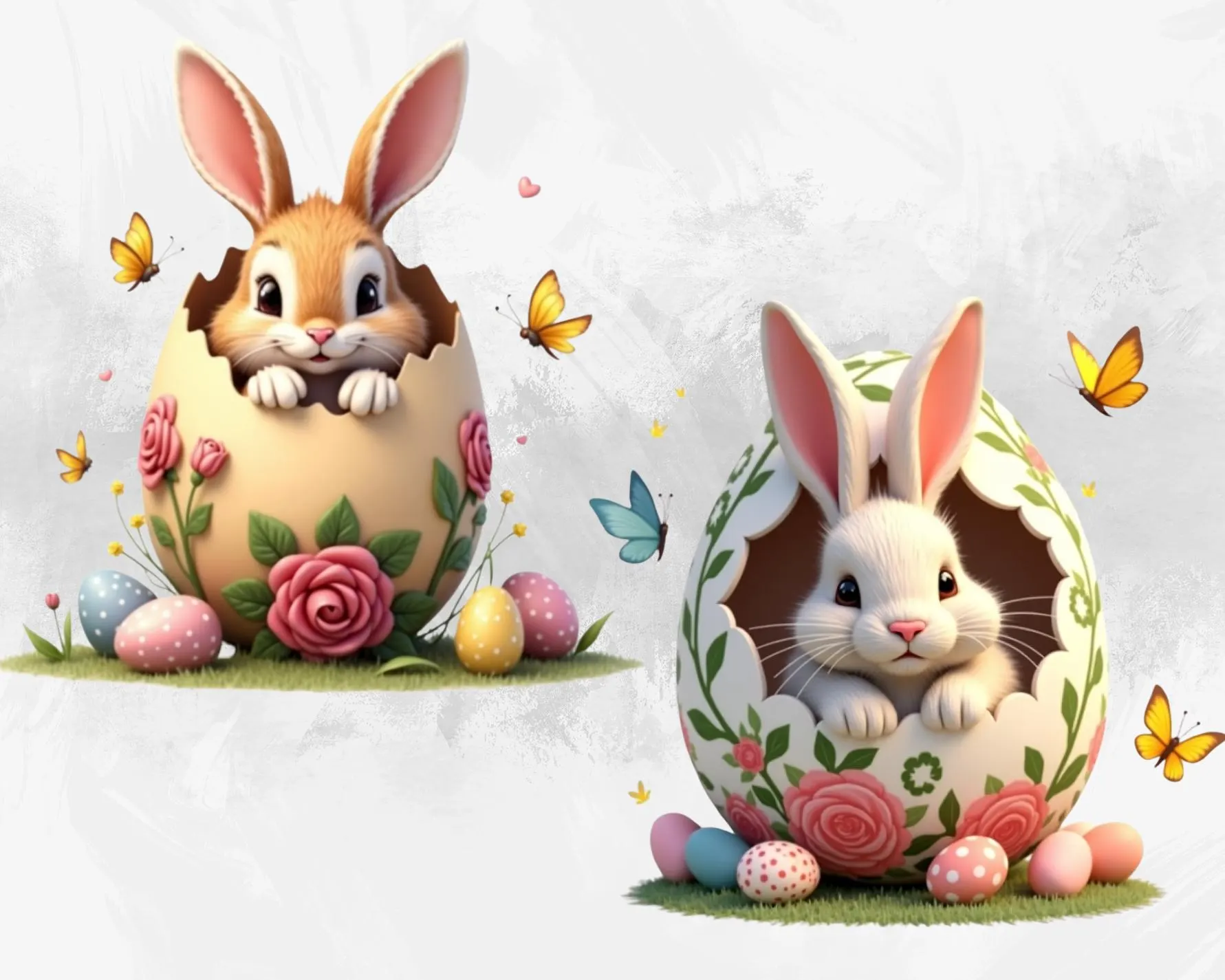 Cute Easter Bunny PNG Bundle, Bunny PNG Easter, Easter Rabbit PNG Design, Easter Bunnie Clipart, Easter Spring Bunni Egg Digital file - image 3
