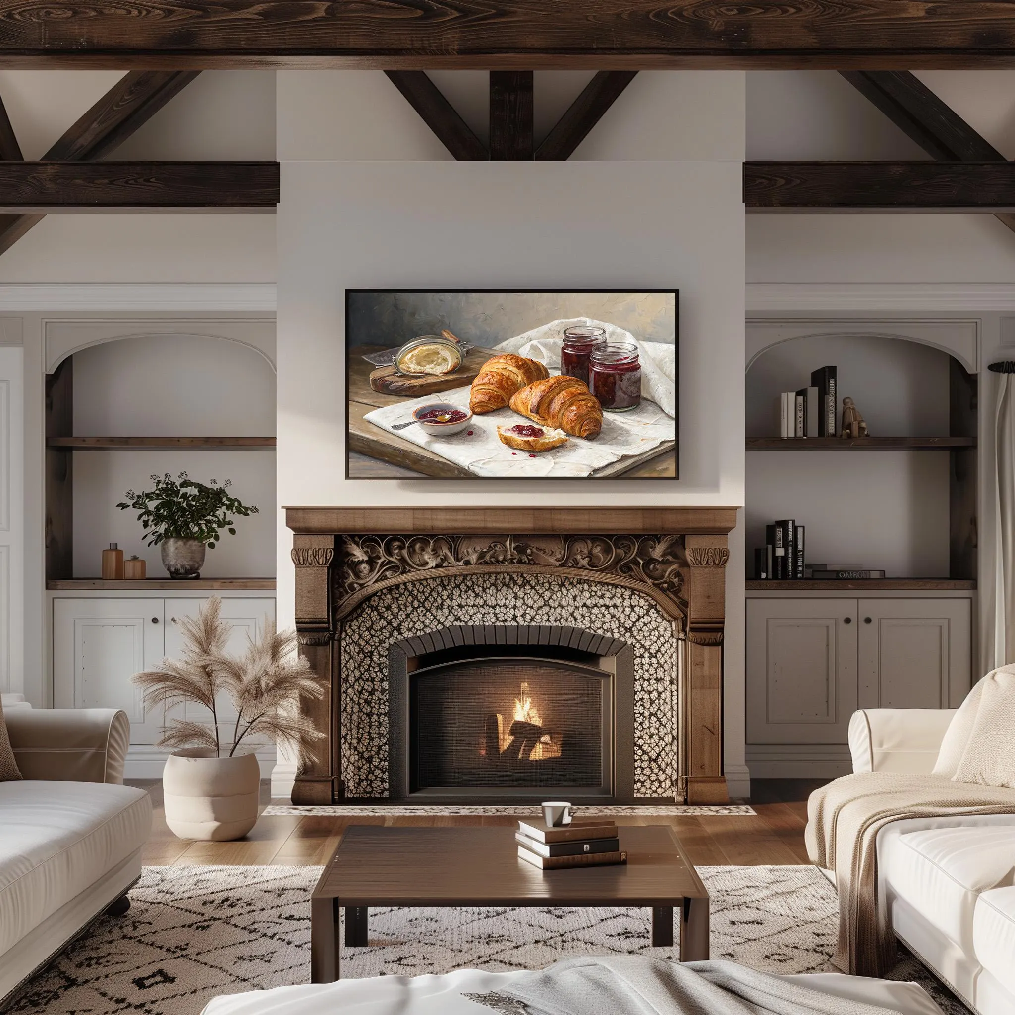 Croissant & Jam Still Life Frame TV Art: French Kitchen Decor (Digital Download) - image 4
